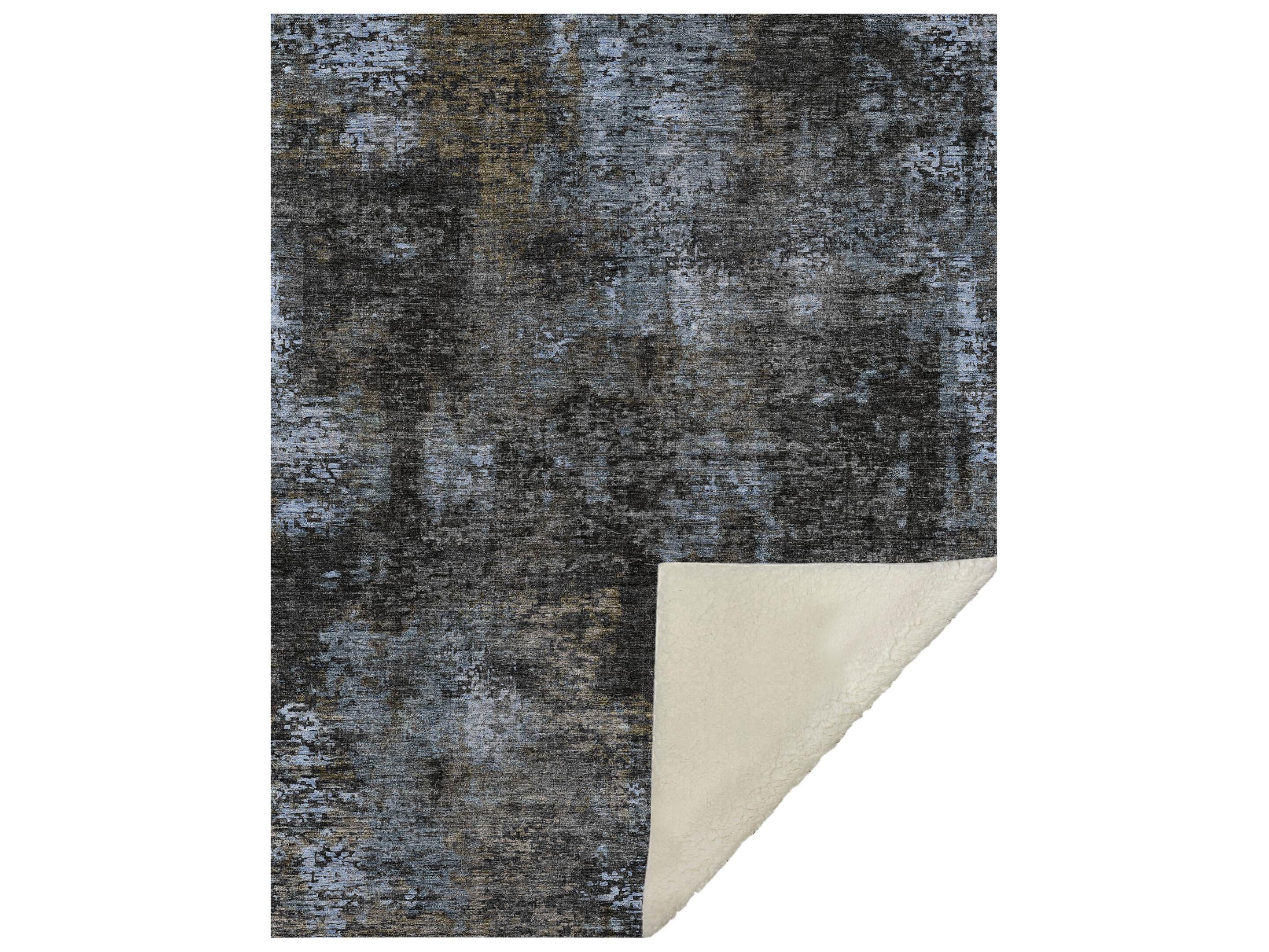 Dalyn Sherpa Gray Polyester Throw