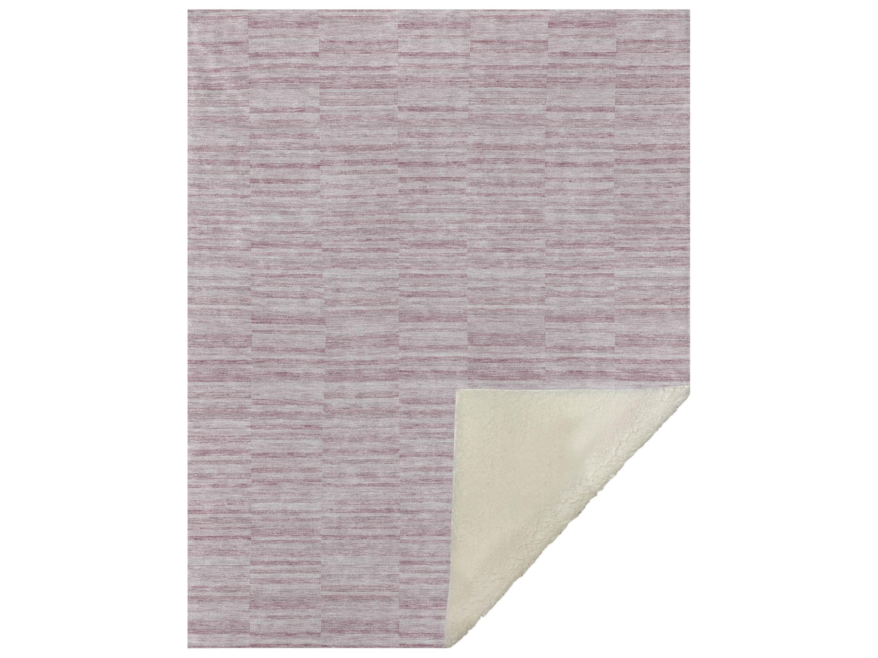 Dalyn Sherpa Pink Polyester Throw