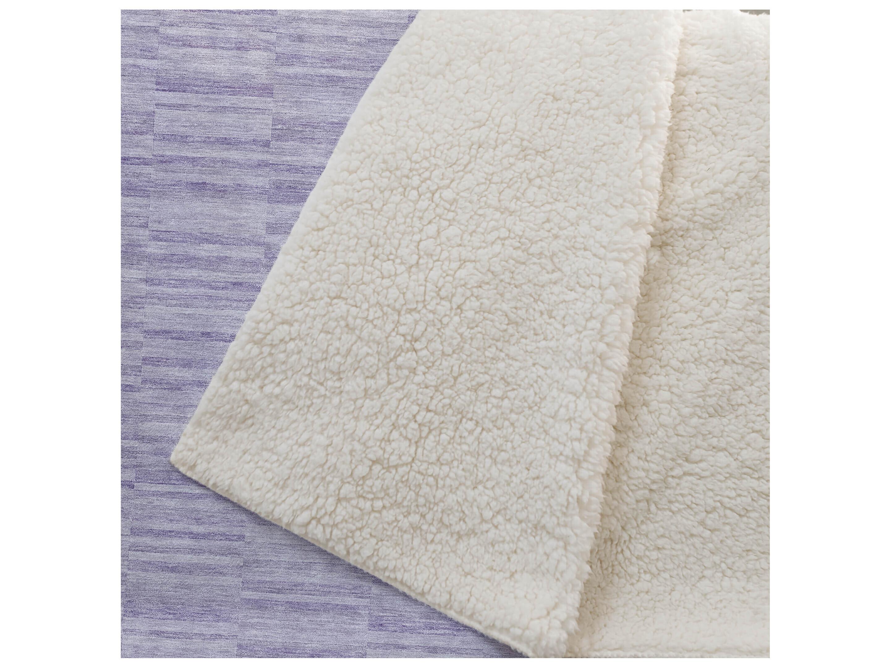 Dalyn Sherpa Purple Polyester Throw