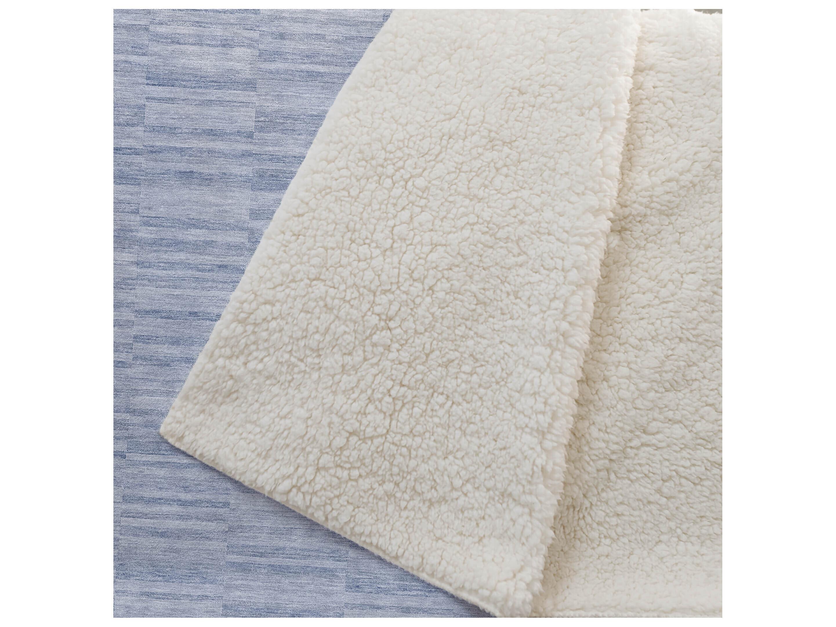 Dalyn Sherpa Blue Polyester Throw