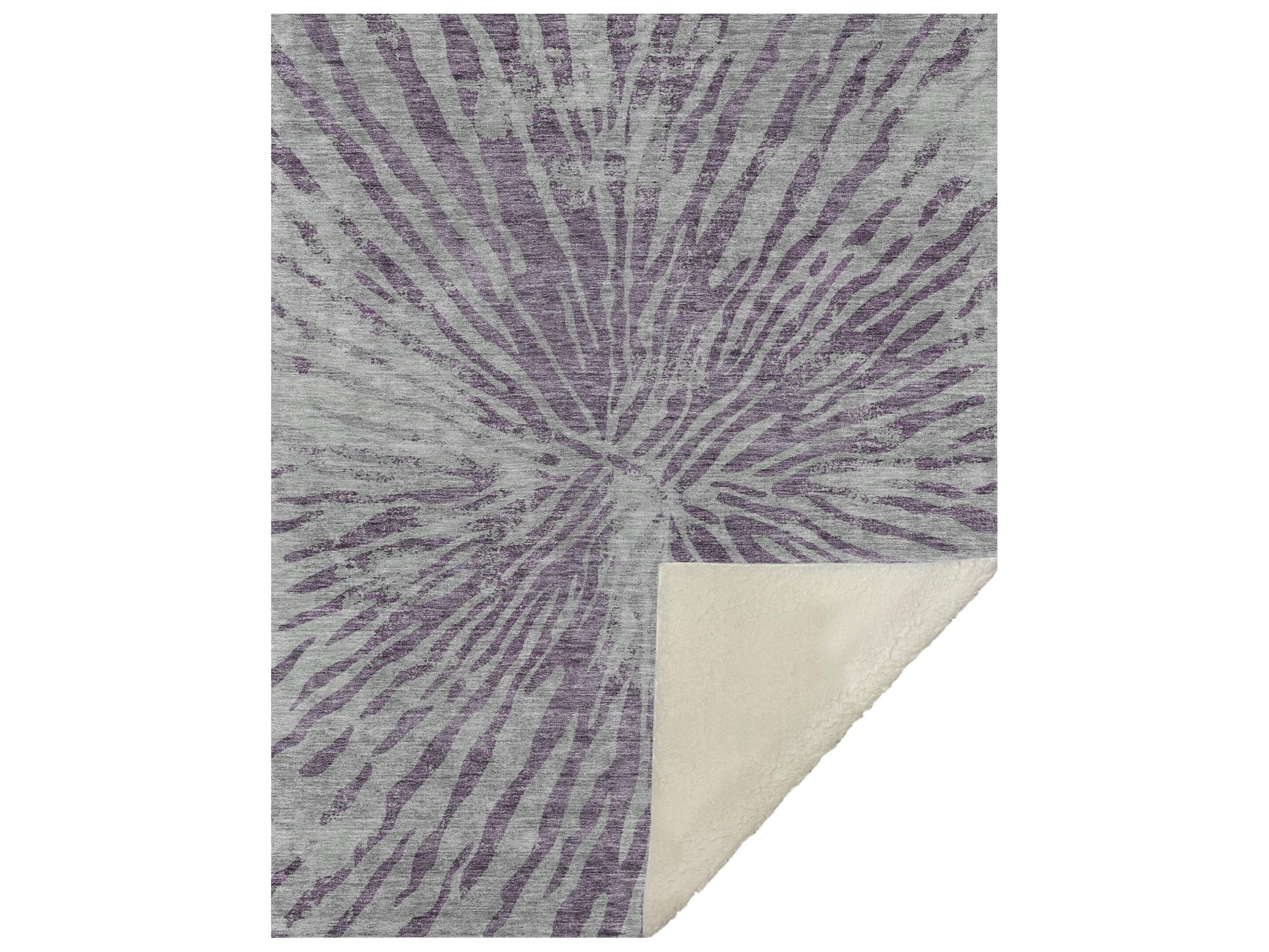 Dalyn Sherpa Purple Polyester Throw