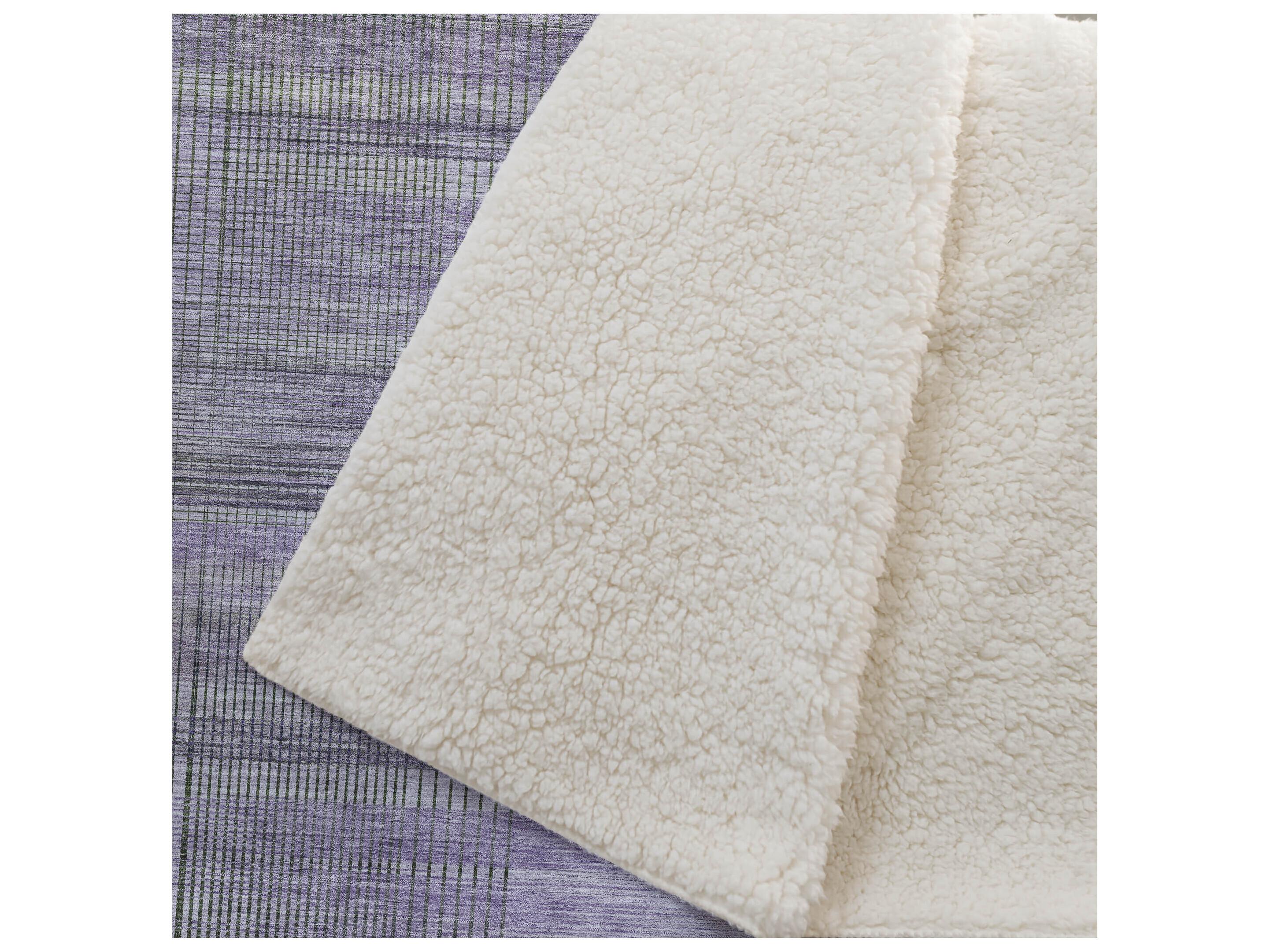 Dalyn Sherpa Purple Polyester Throw