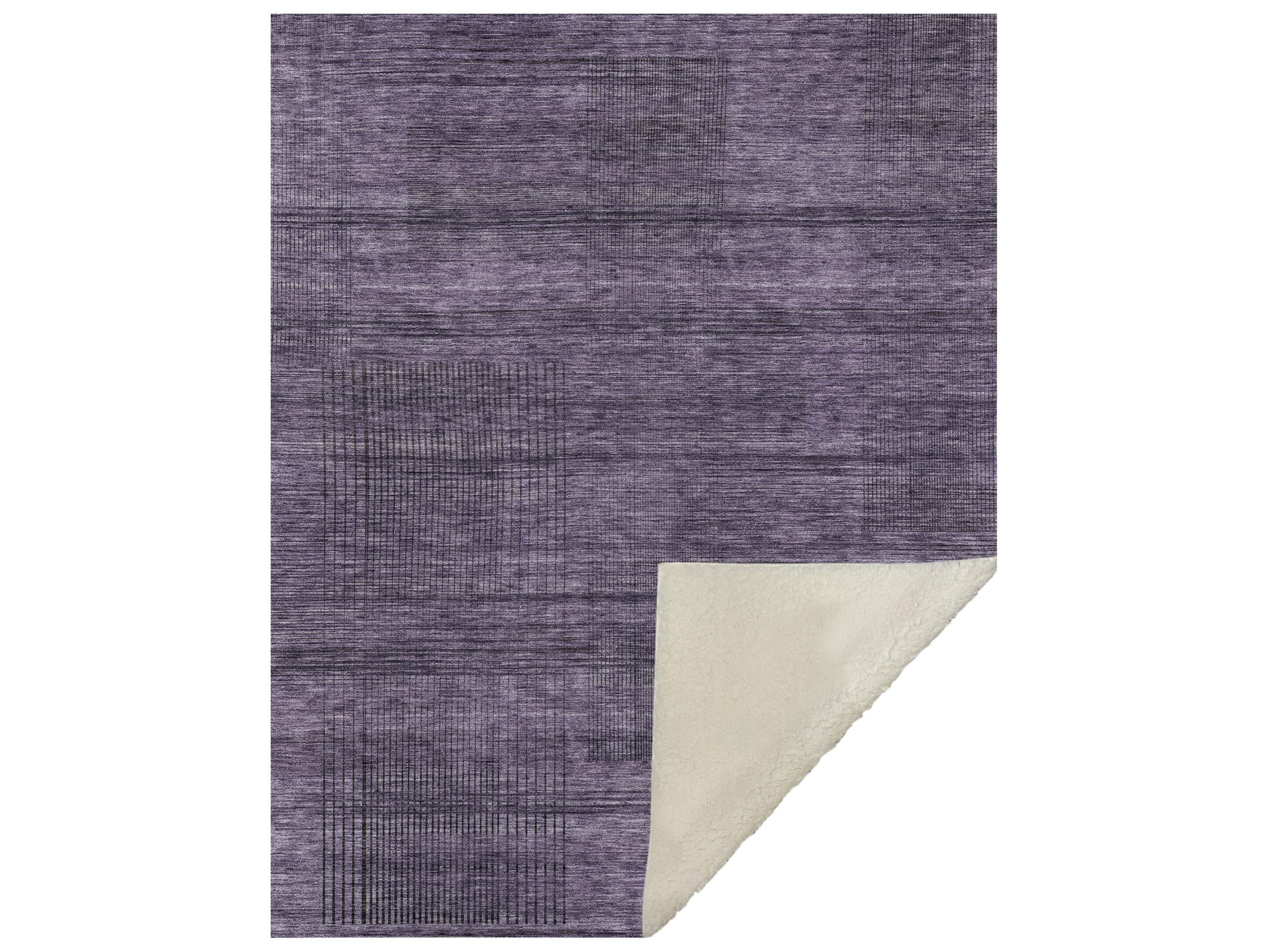 Dalyn Sherpa Purple Polyester Throw