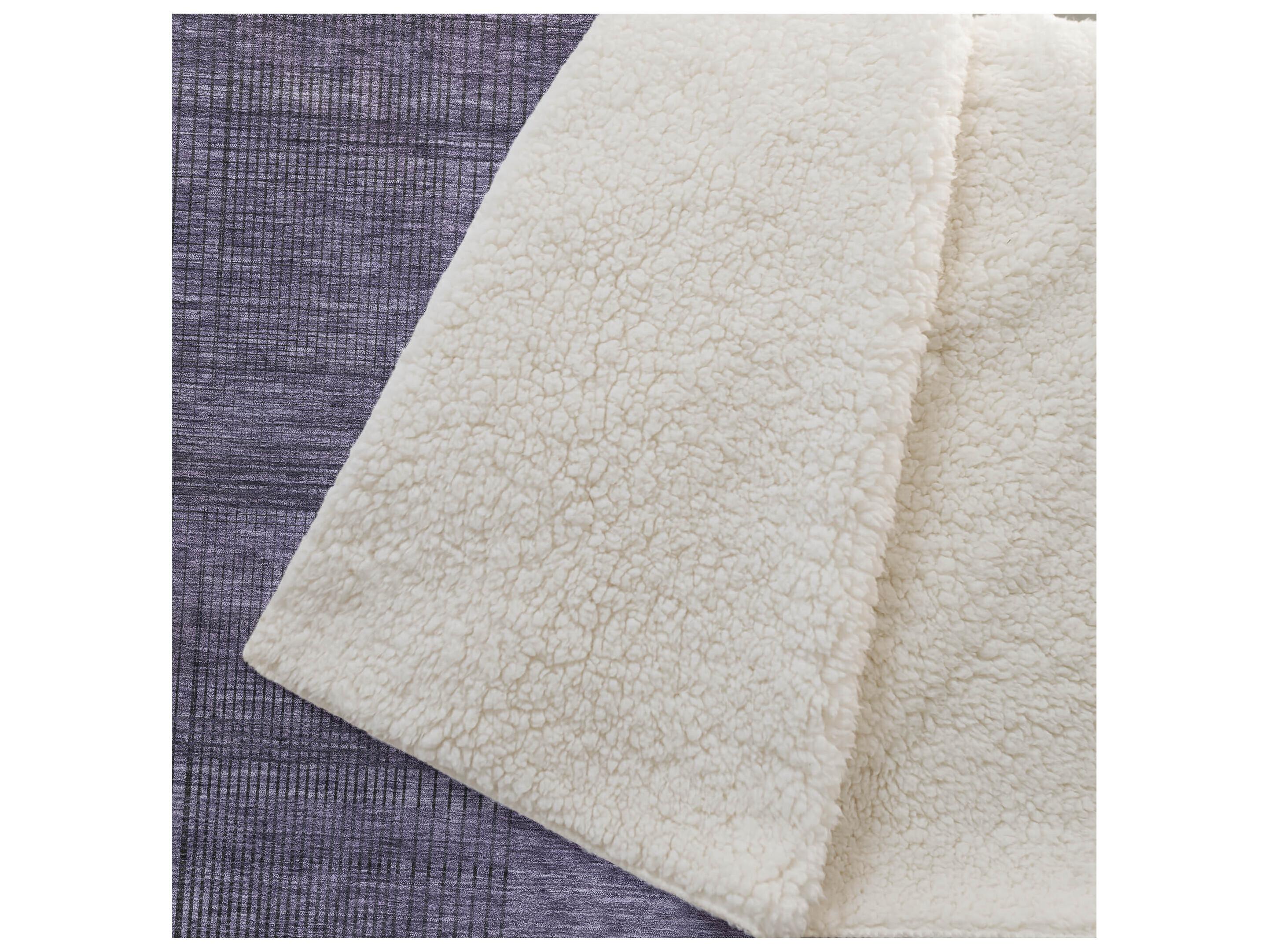 Dalyn Sherpa Purple Polyester Throw