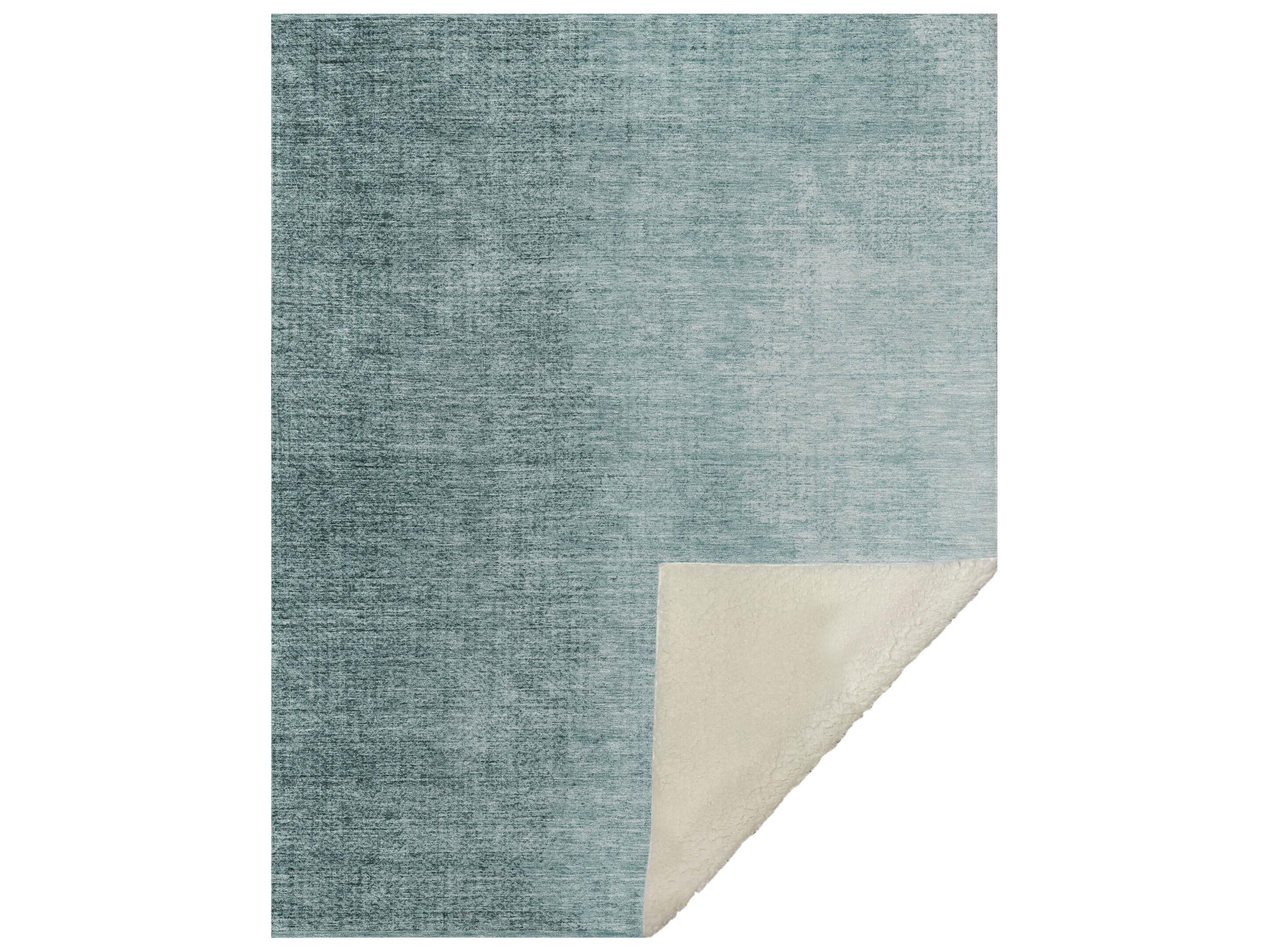 Dalyn Sherpa Teal Polyester Throw