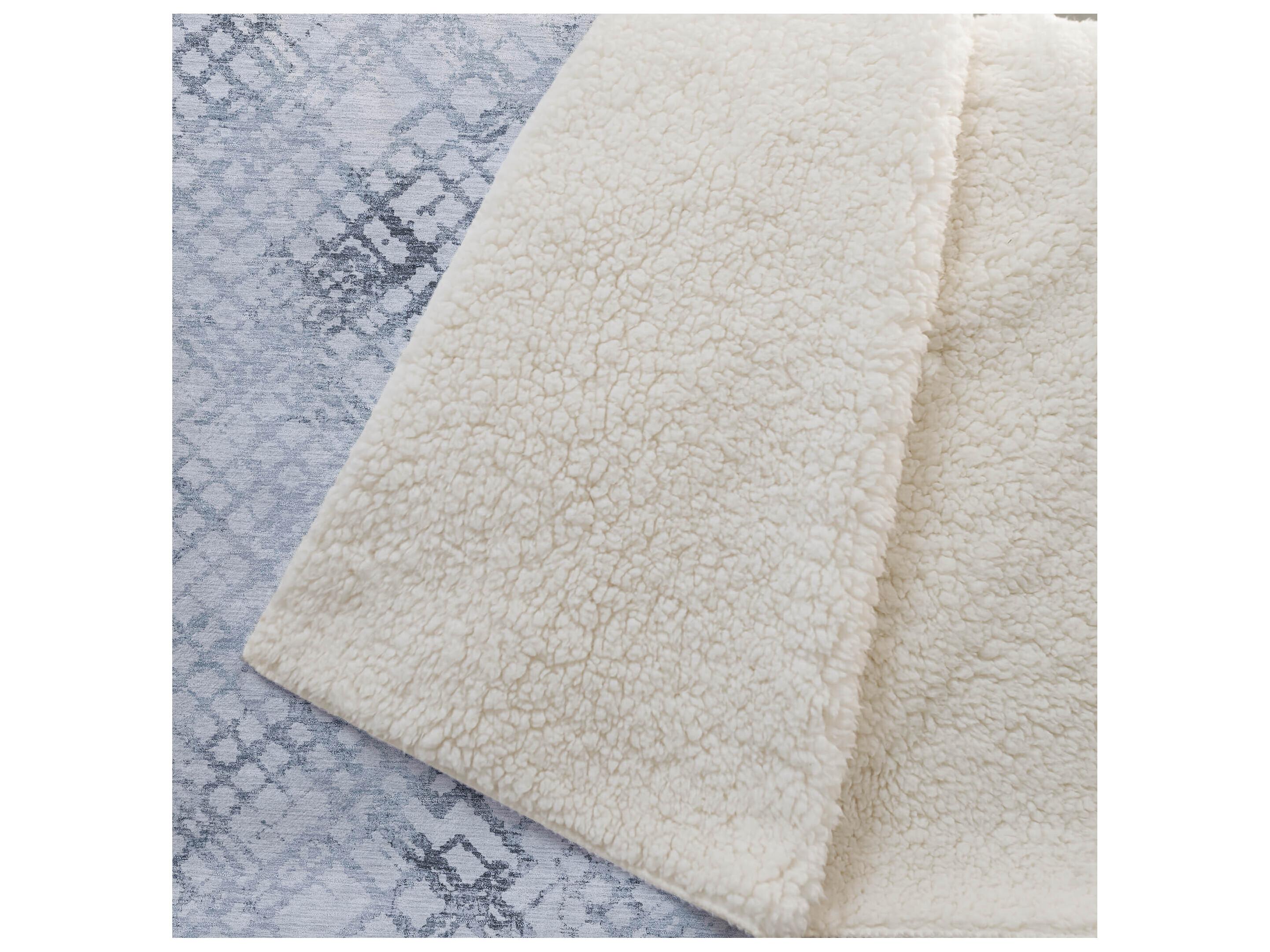 Dalyn Sherpa Blue Polyester Throw