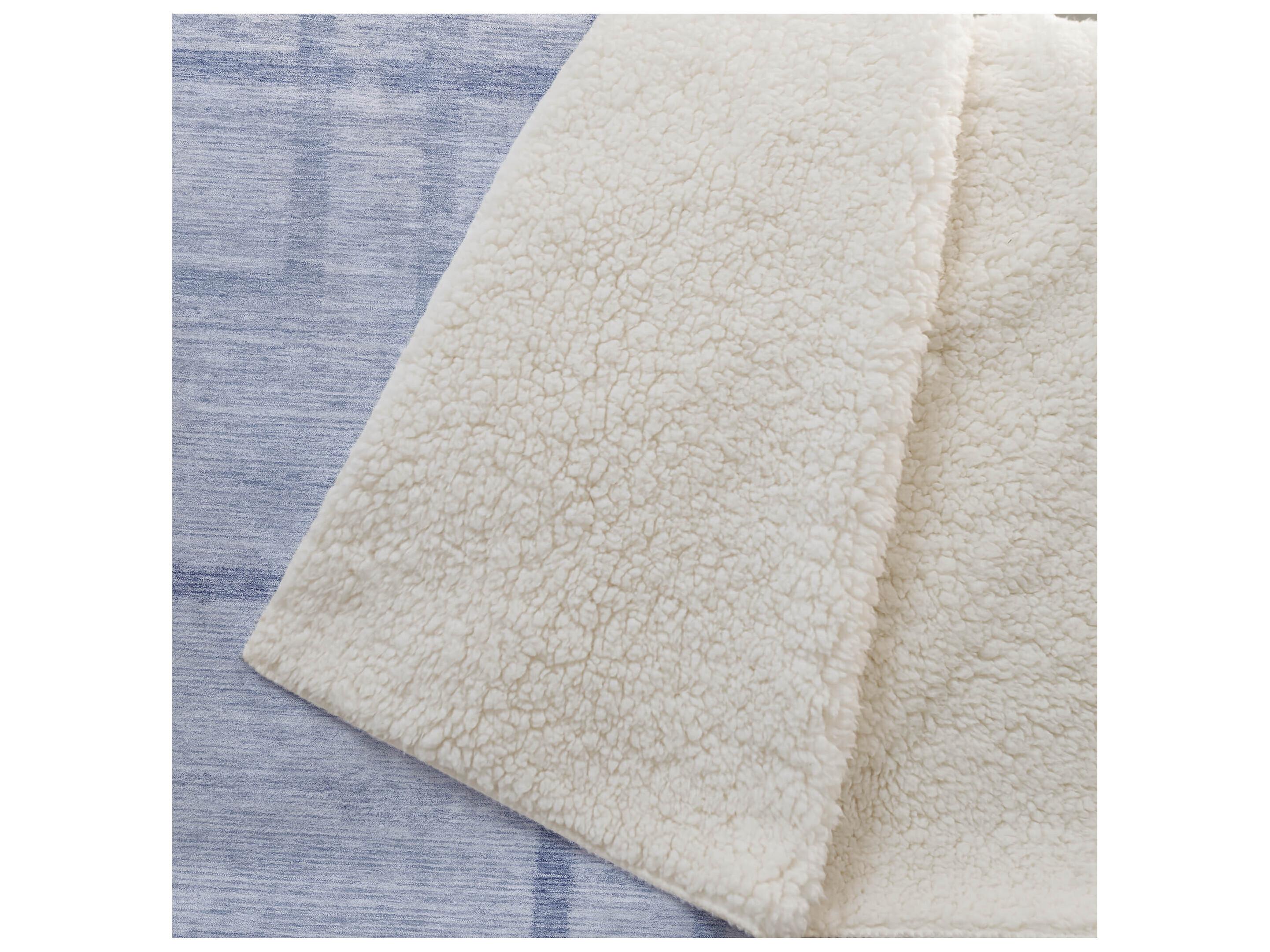 Dalyn Sherpa Blue Polyester Throw