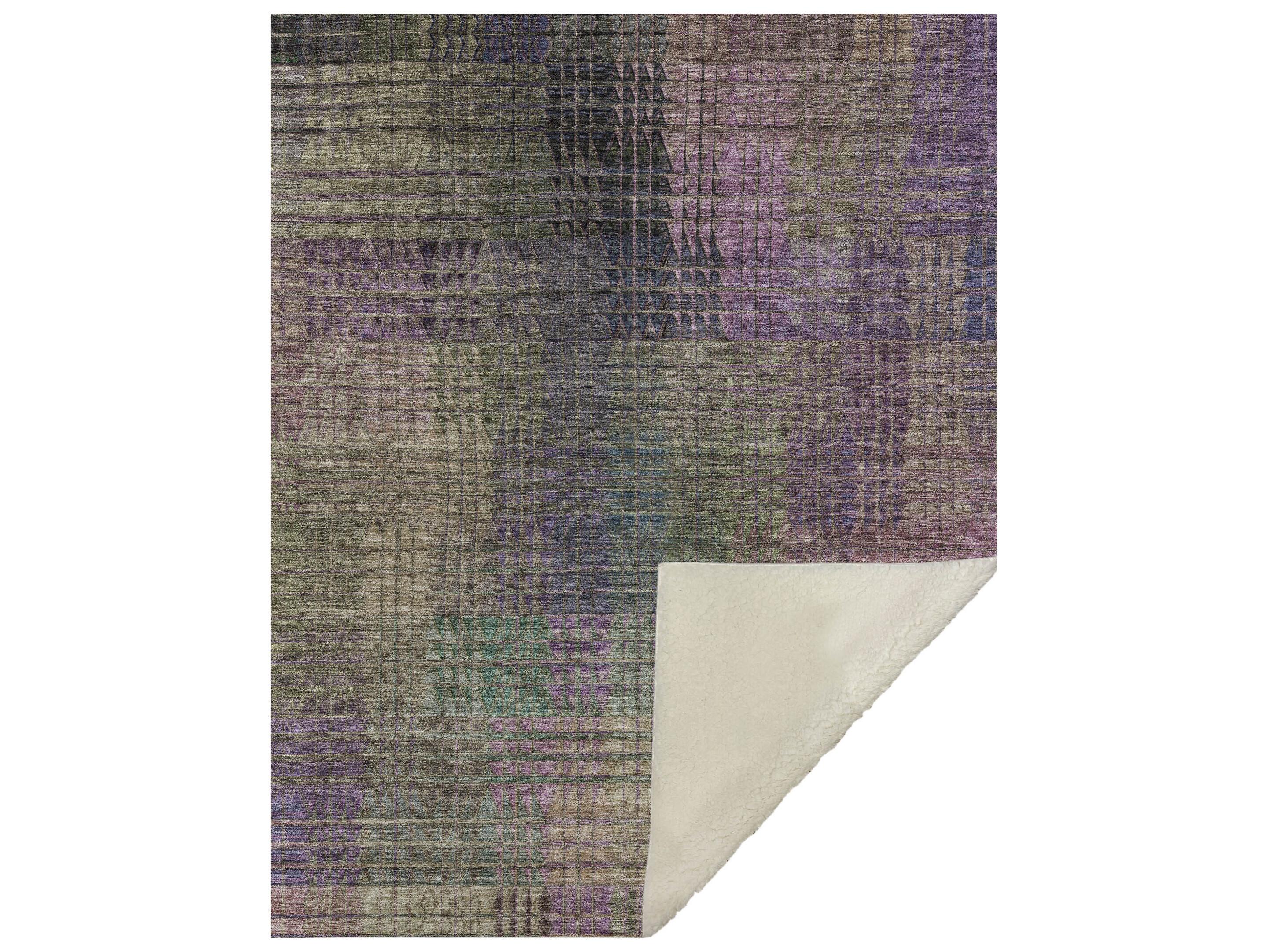 Dalyn Sherpa Purple Polyester Throw