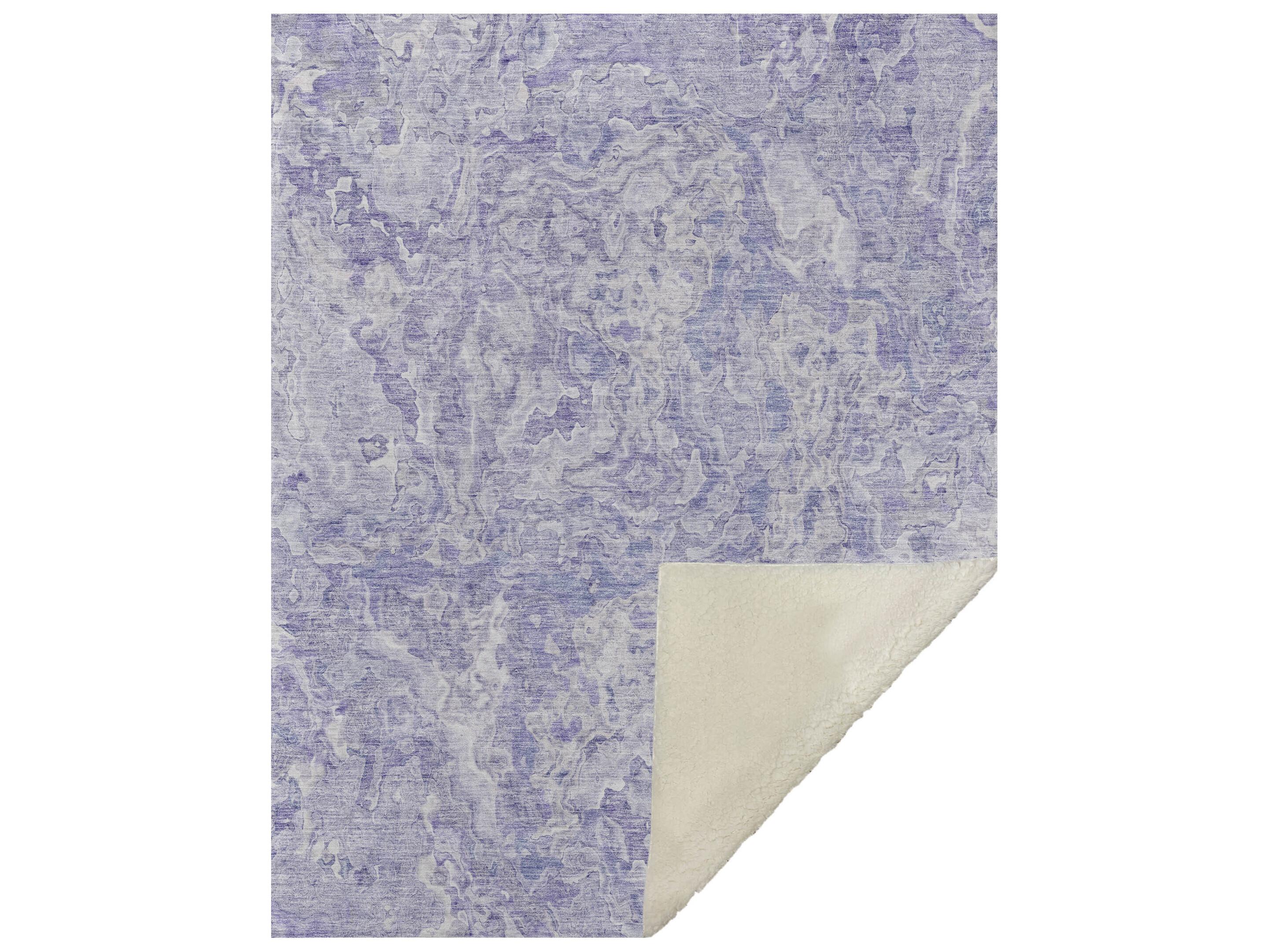Dalyn Sherpa Purple Polyester Throw