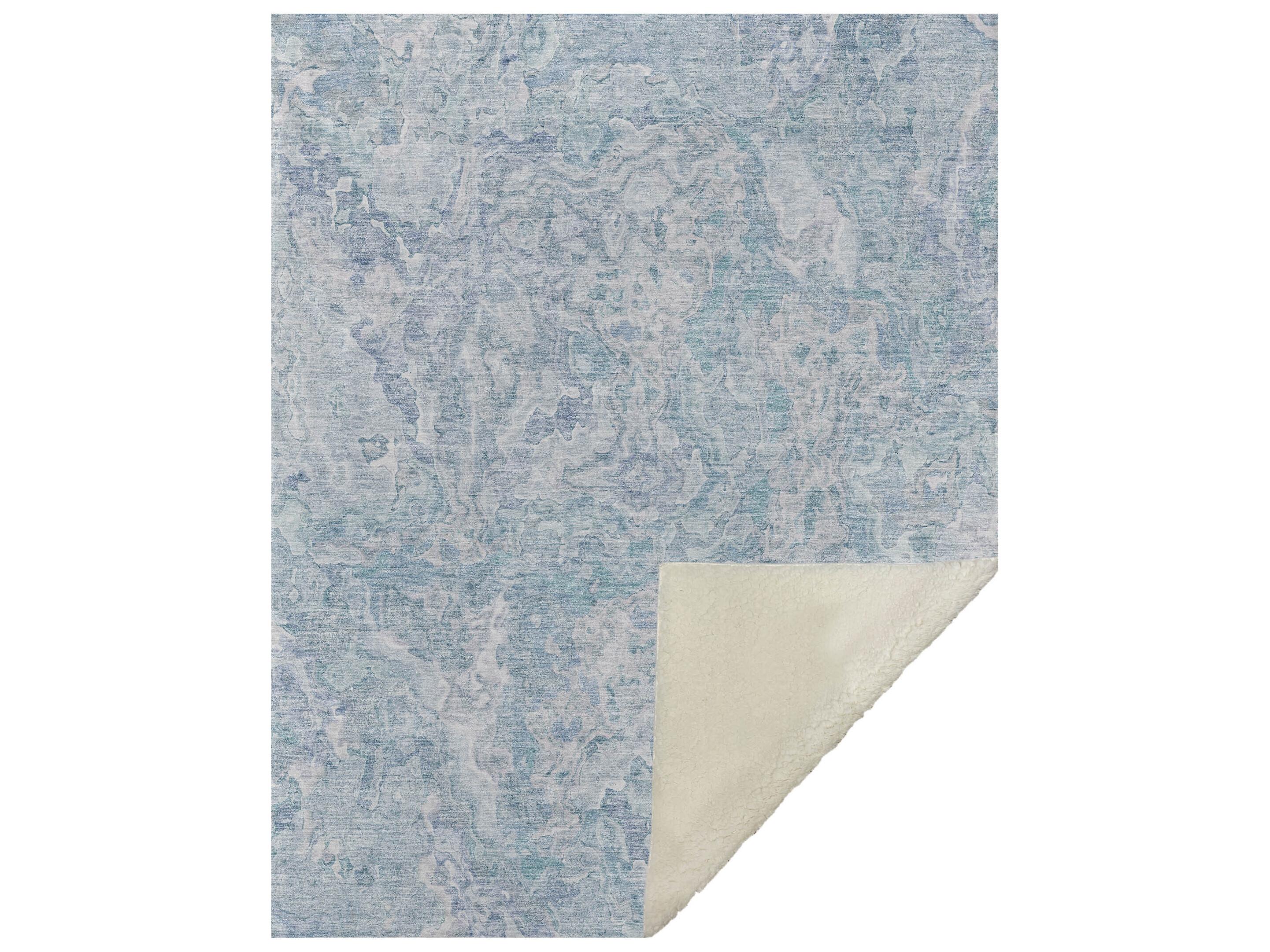 Dalyn Sherpa Blue Polyester Throw