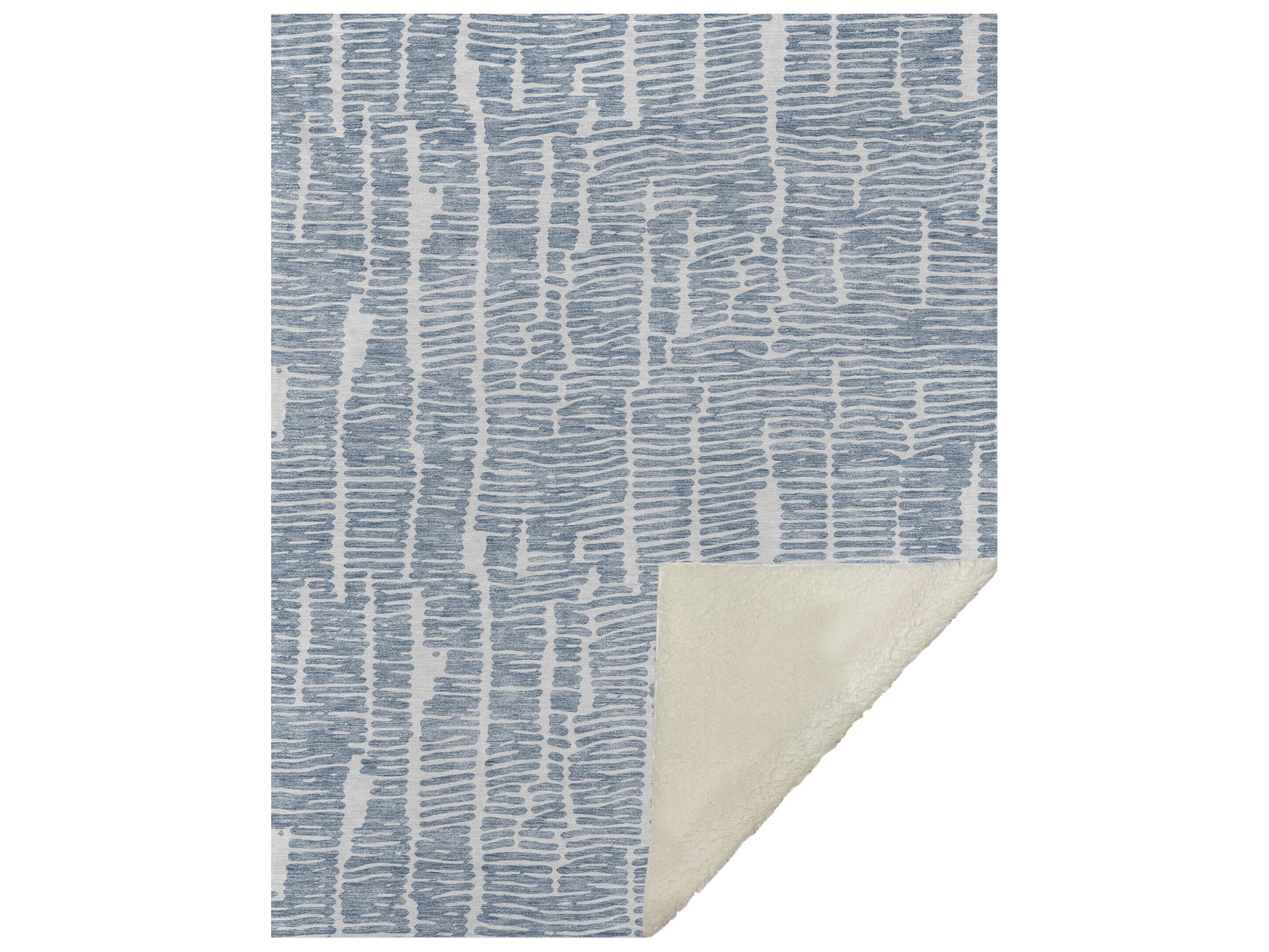 Dalyn Sherpa Blue Polyester Throw