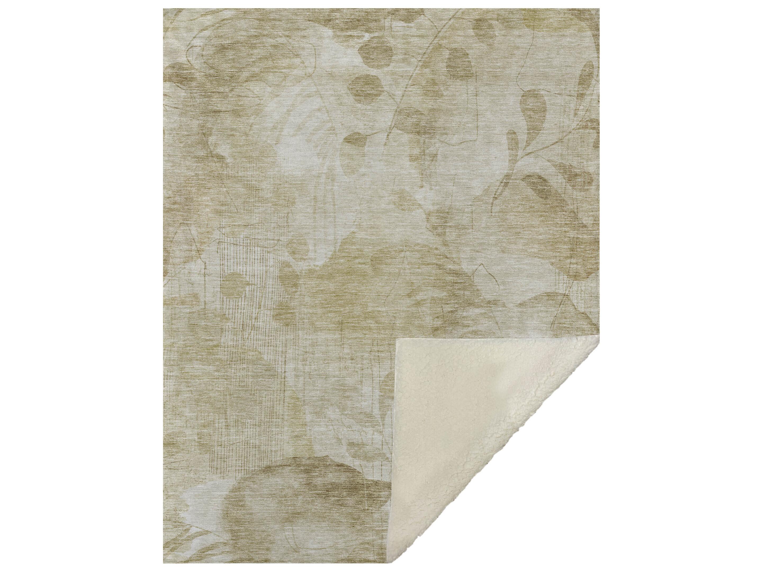 Dalyn Sherpa Brown Polyester Throw