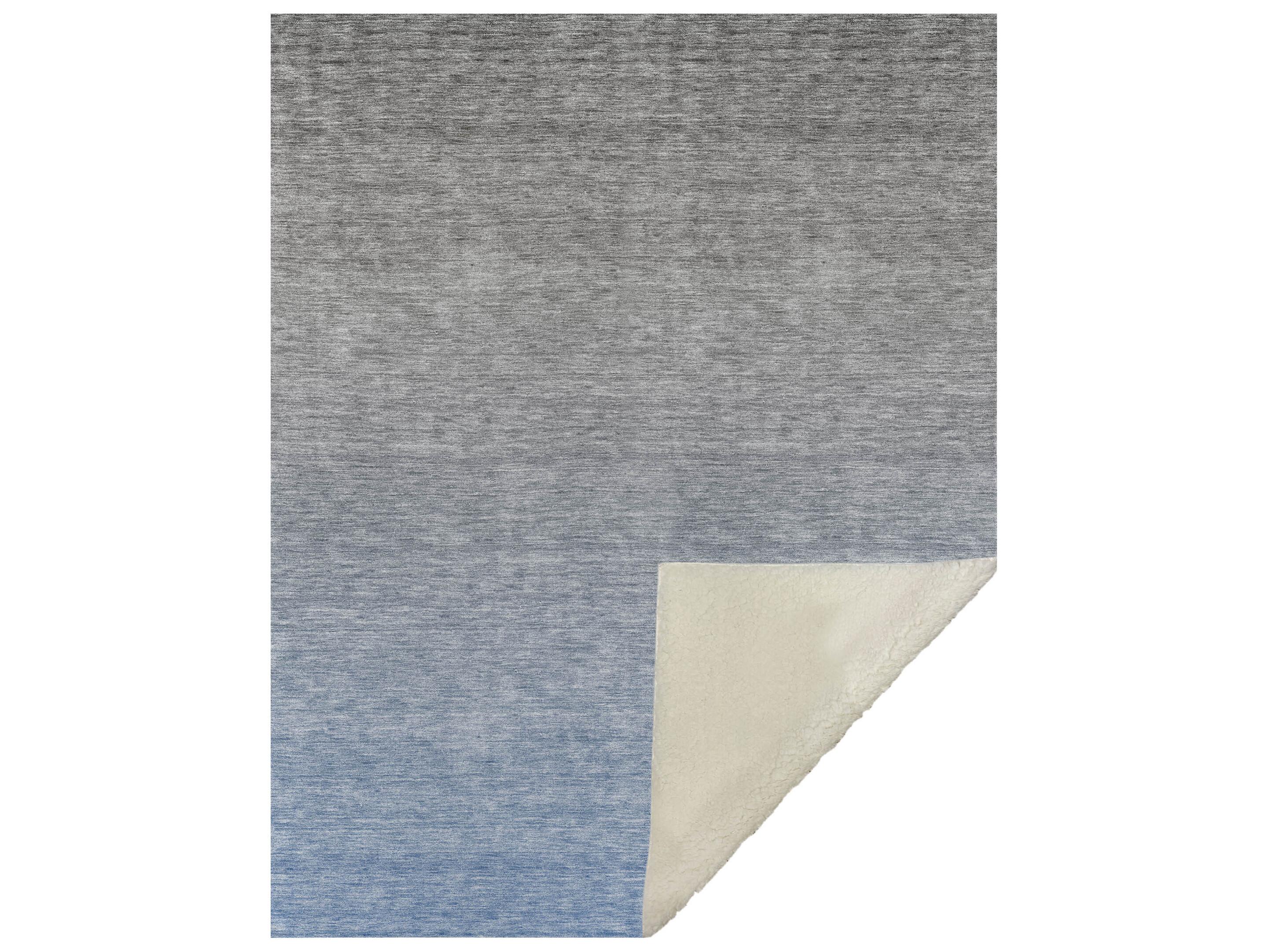 Dalyn Sherpa Blue Polyester Throw