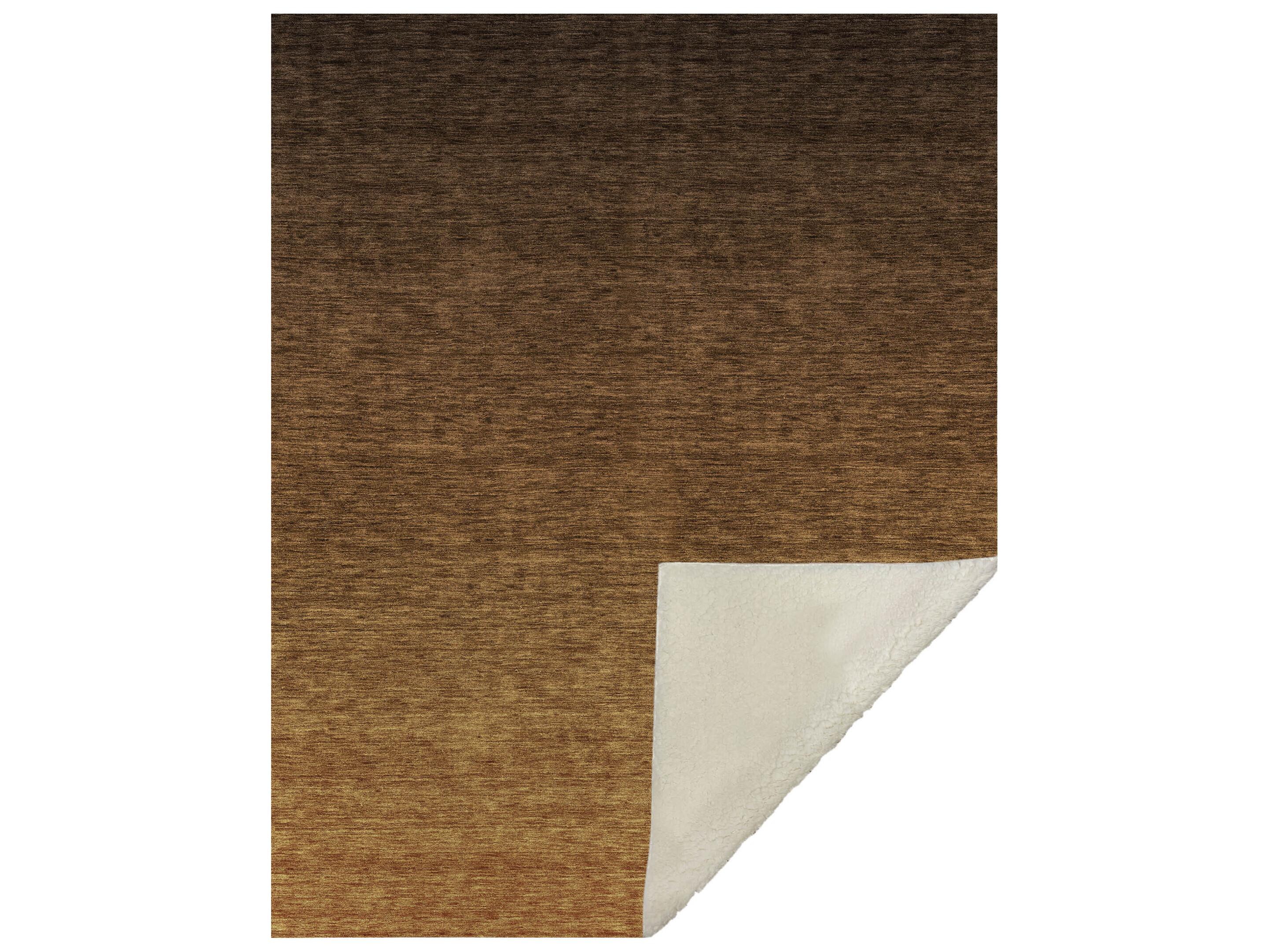 Dalyn Sherpa Brown Polyester Throw