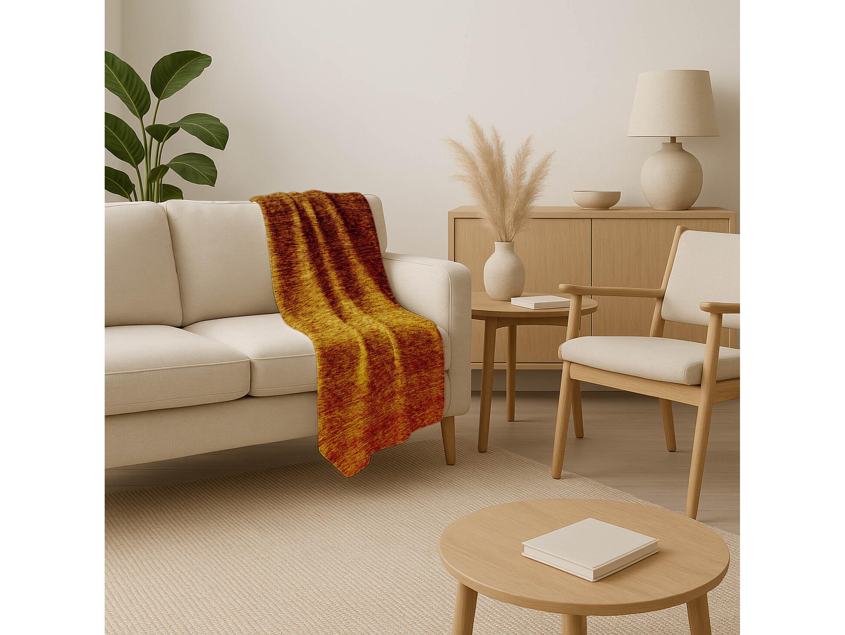 Dalyn Sherpa Brown Polyester Throw