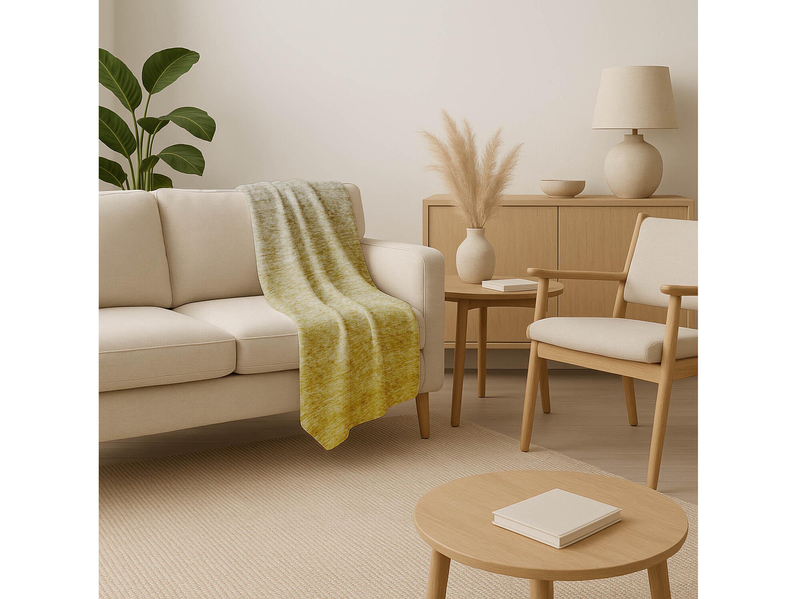 Dalyn Sherpa Gold Polyester Throw