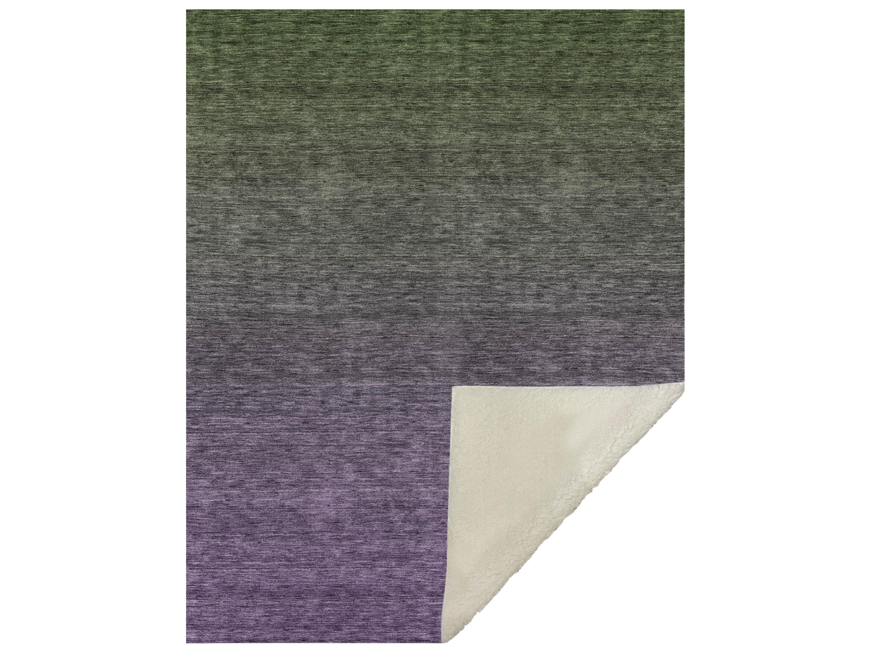 Dalyn Sherpa Purple Polyester Throw