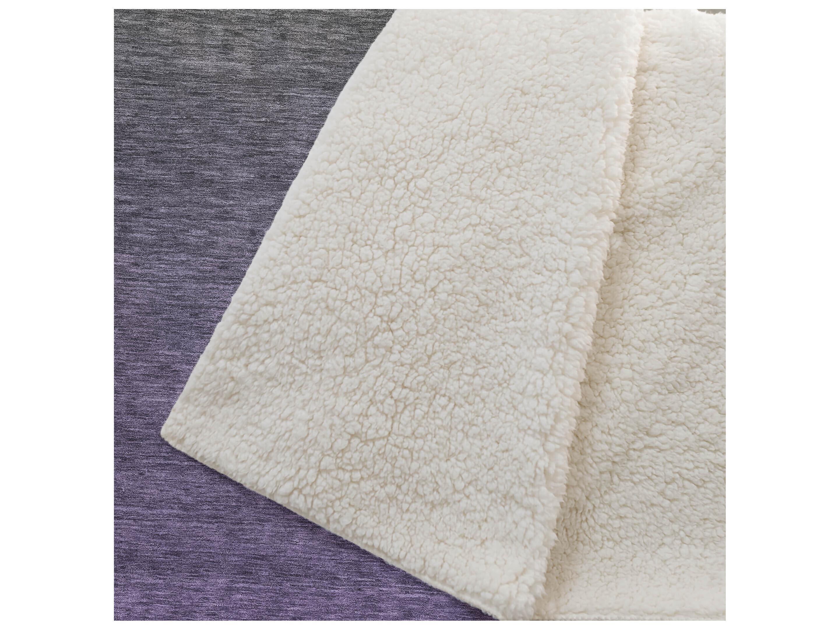 Dalyn Sherpa Purple Polyester Throw