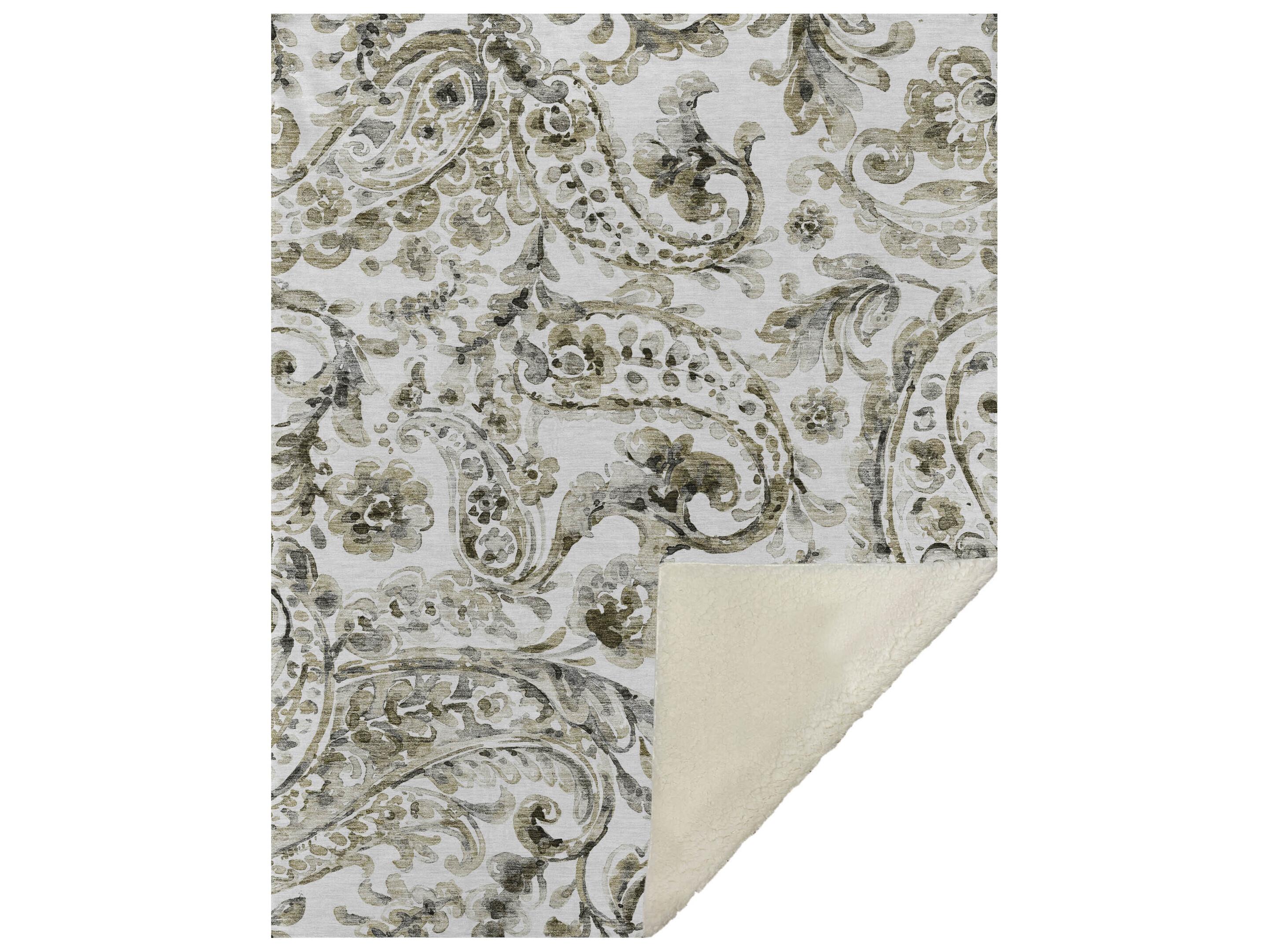 Dalyn Sherpa Brown Polyester Throw