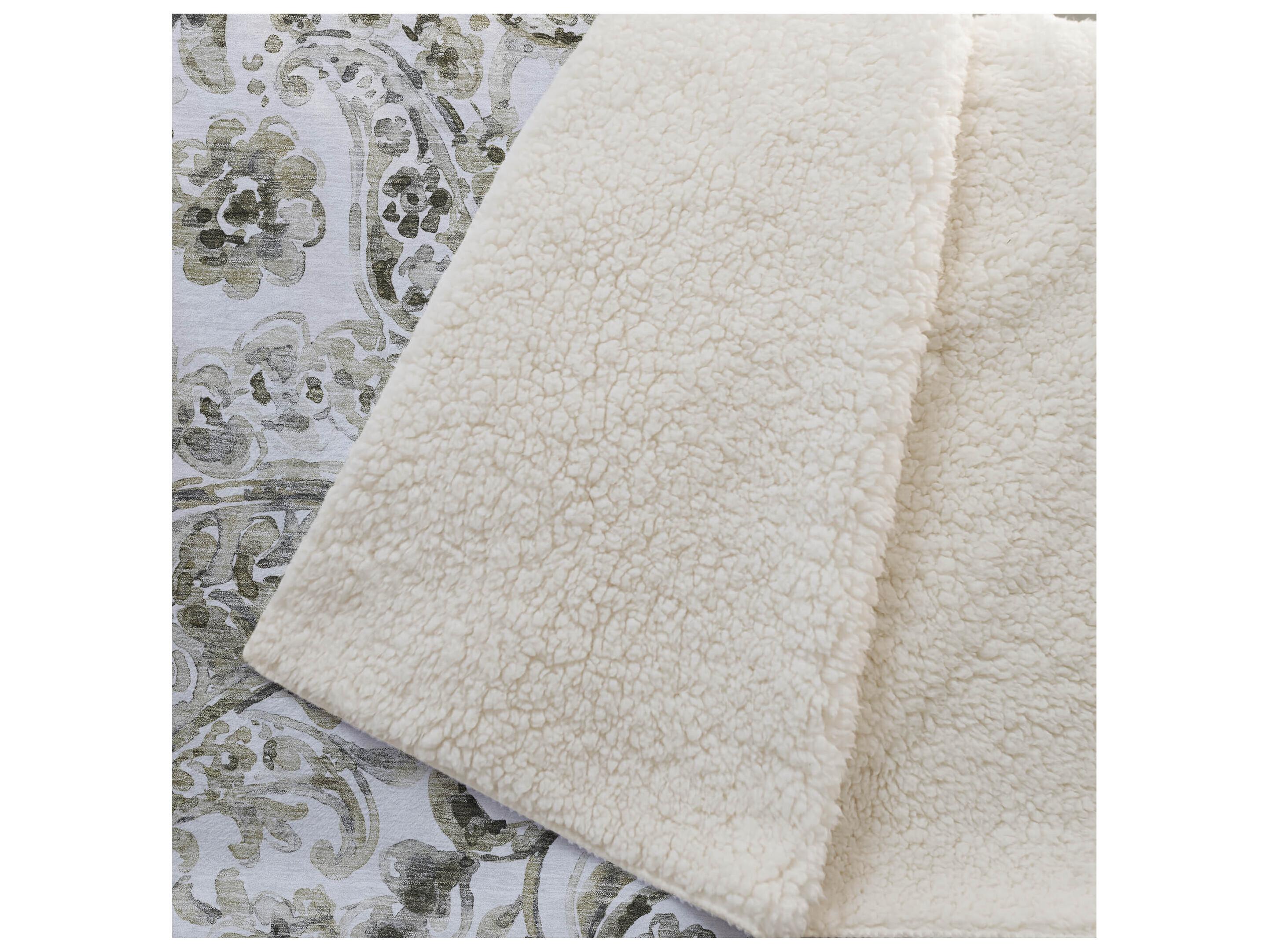 Dalyn Sherpa Brown Polyester Throw