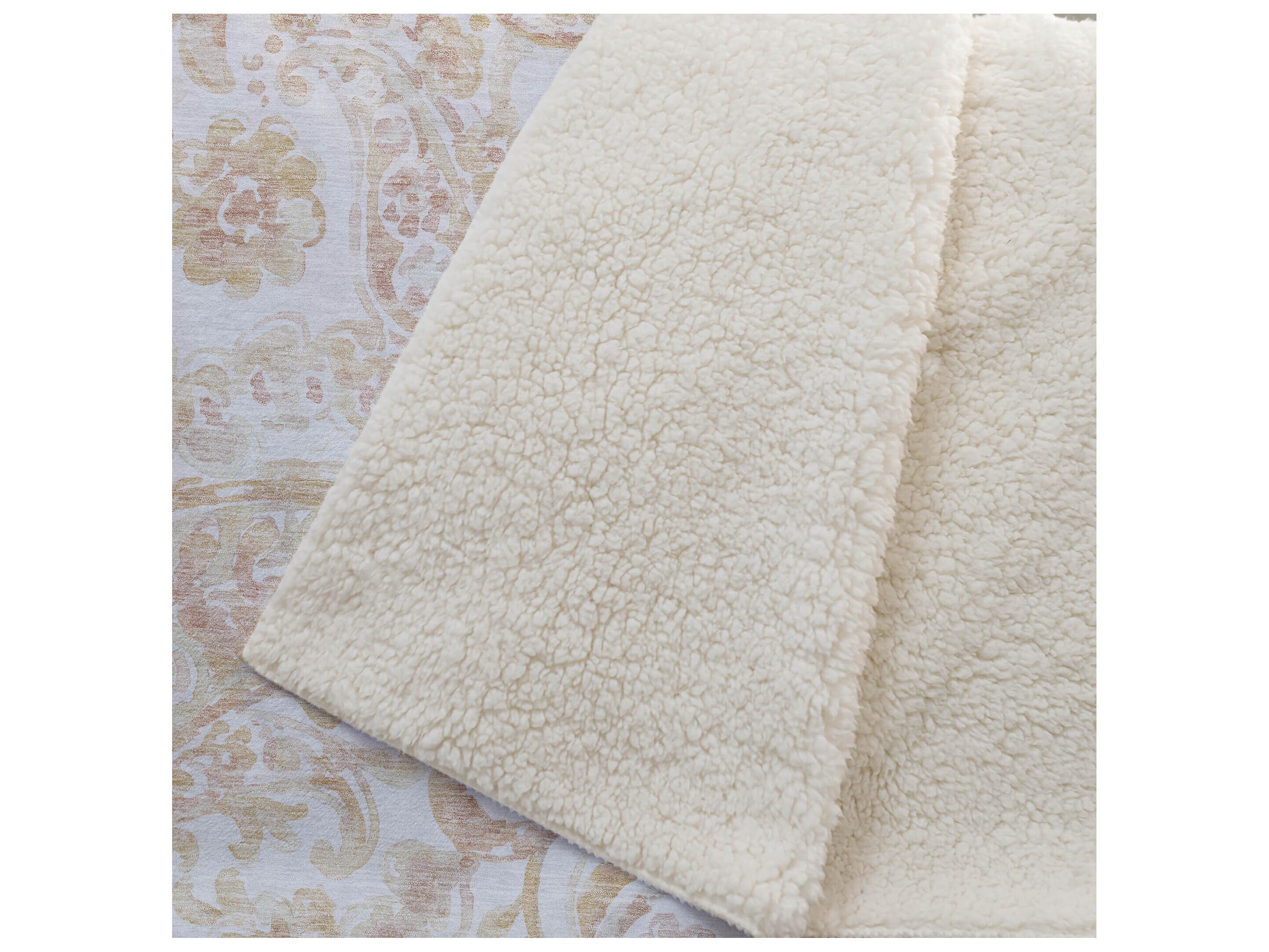 Dalyn Sherpa Orange Polyester Throw