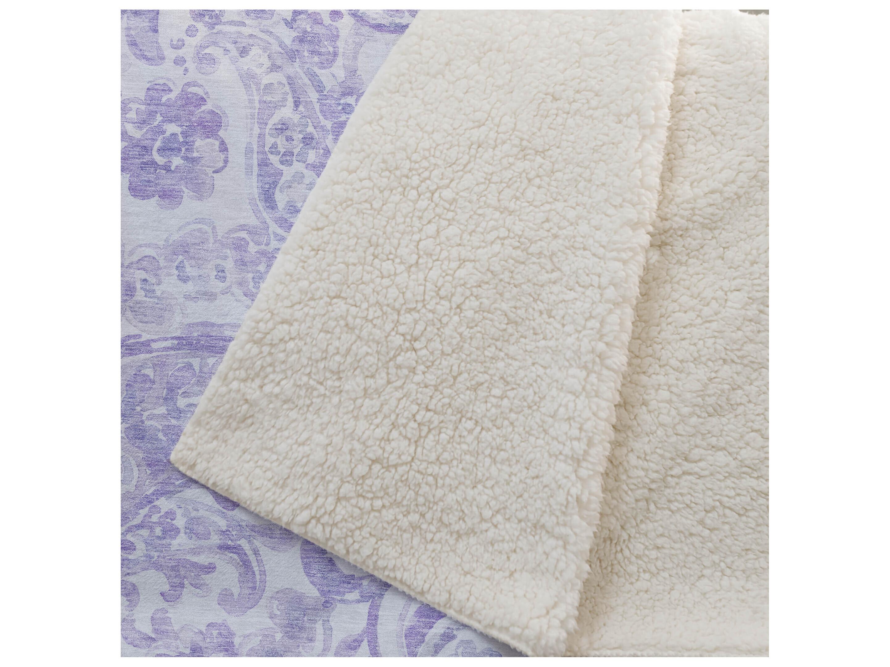 Dalyn Sherpa Purple Polyester Throw