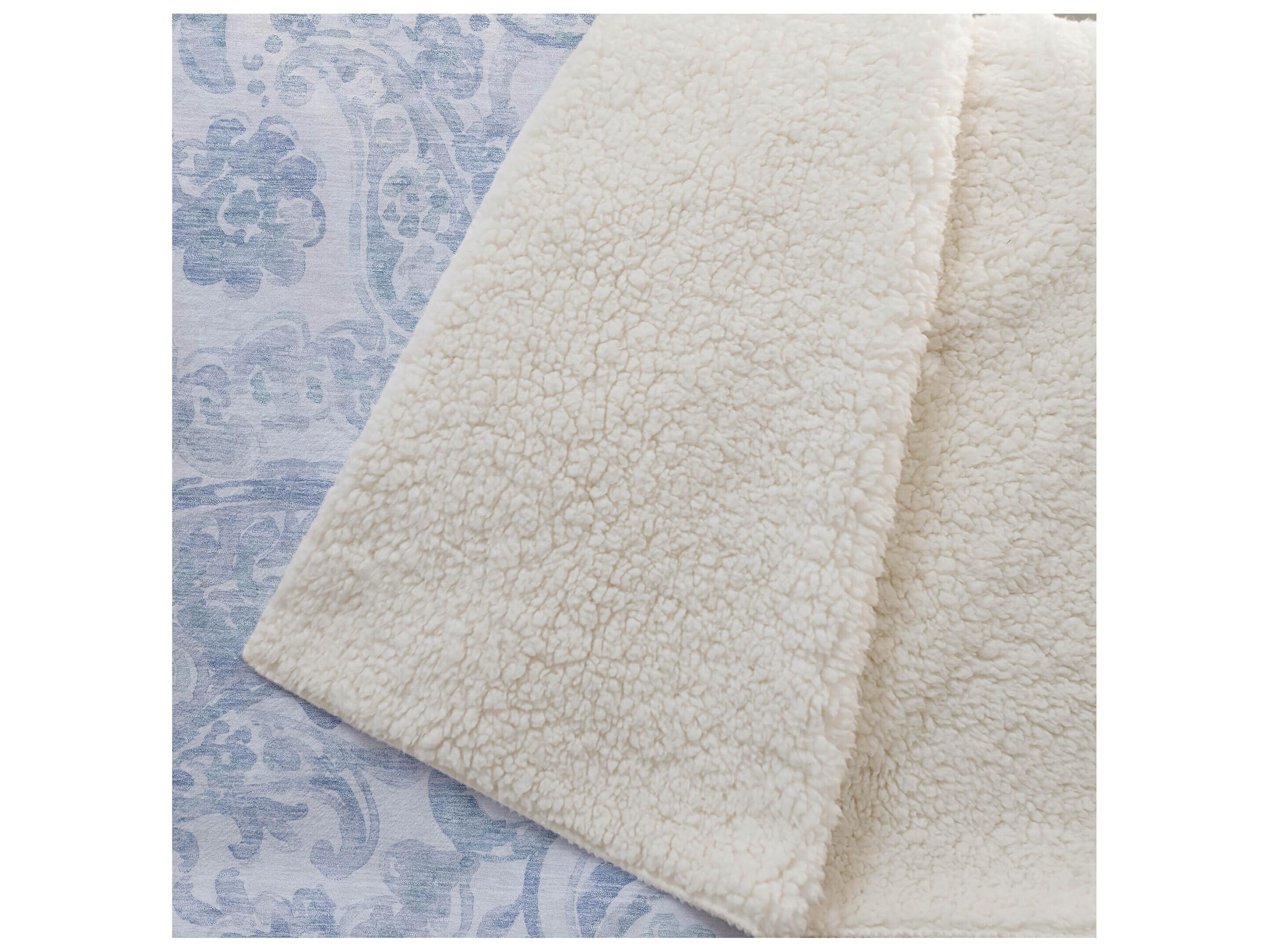 Dalyn Sherpa Blue Polyester Throw