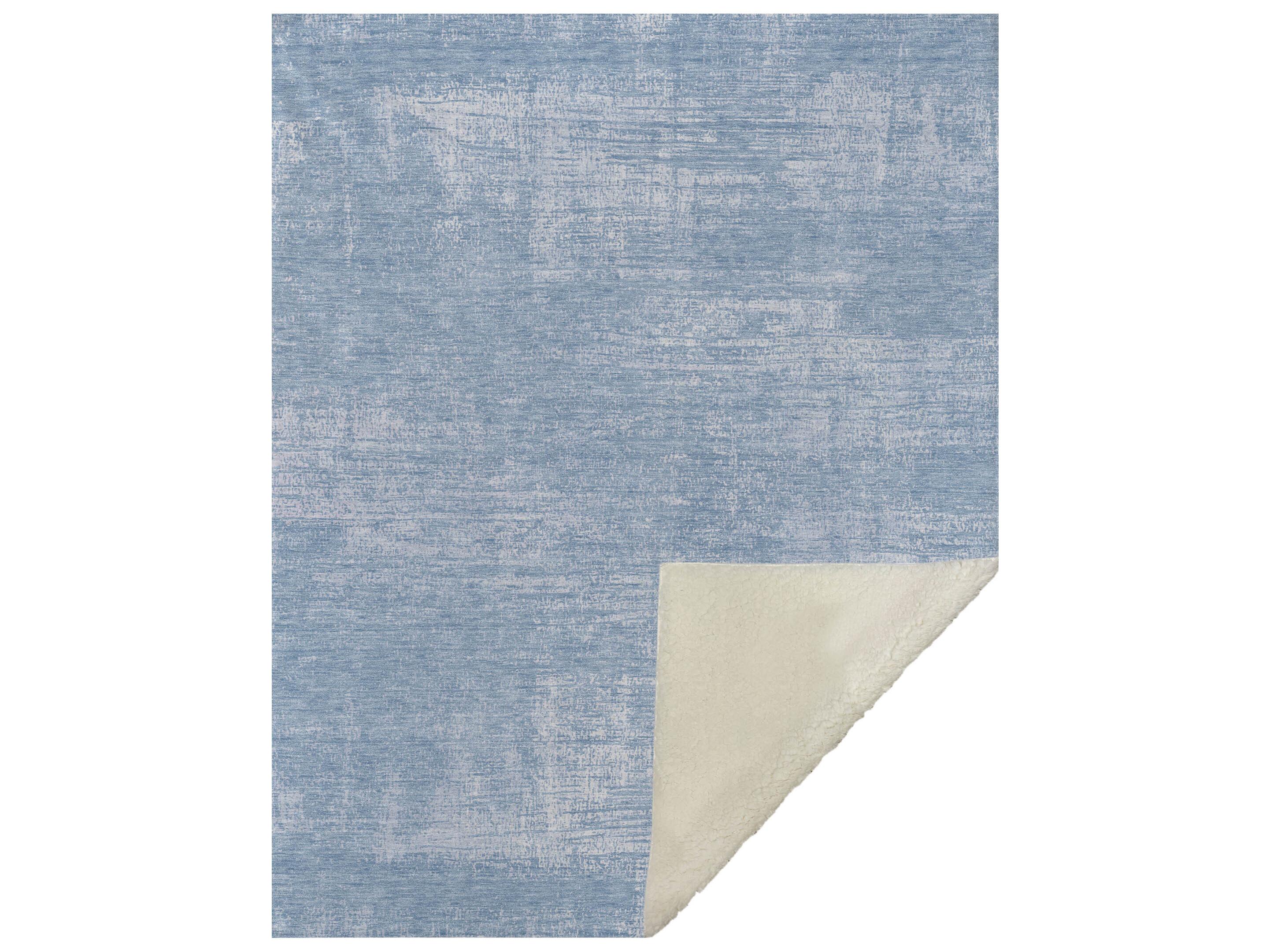 Dalyn Sherpa Blue Polyester Throw