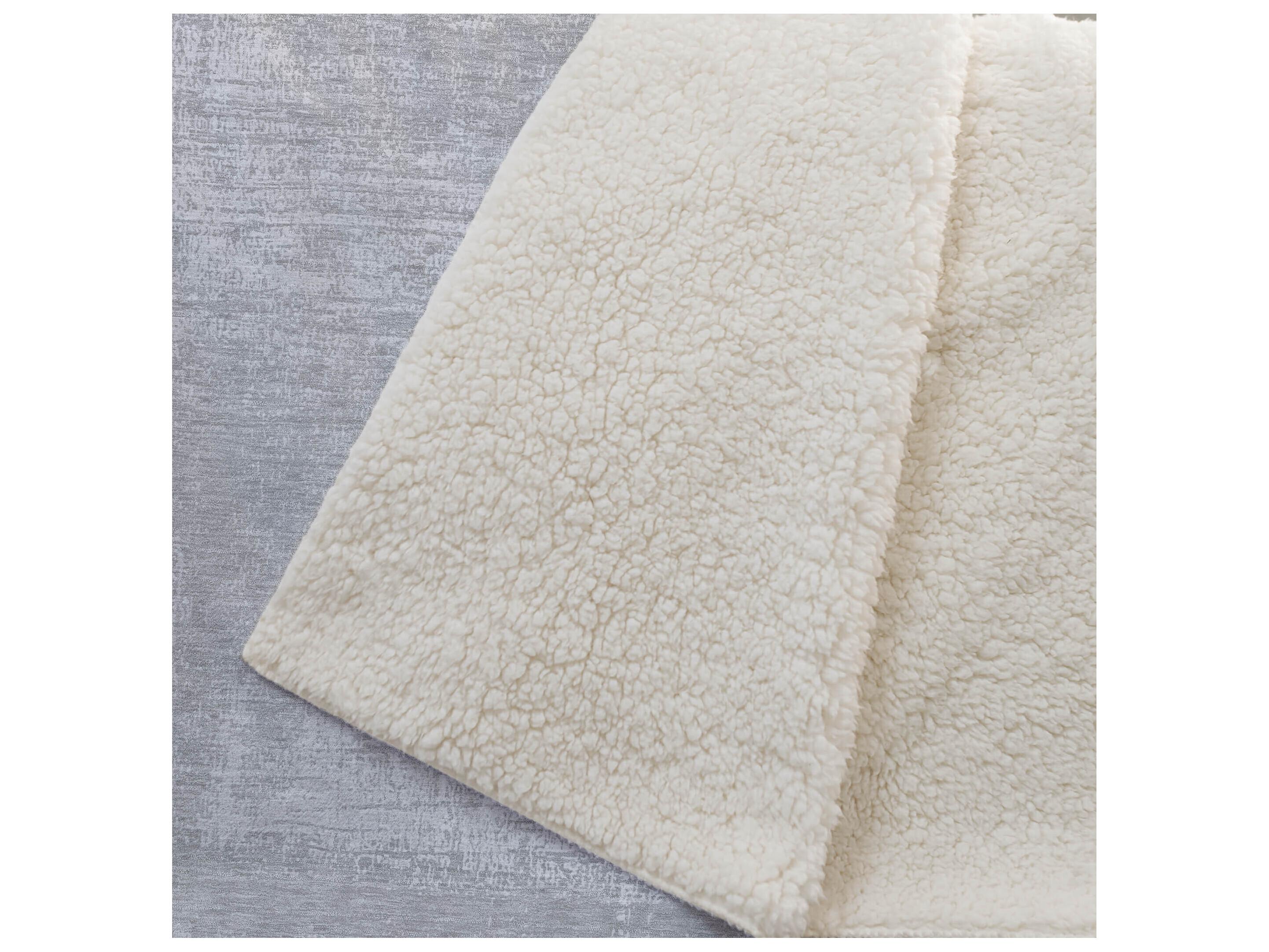 Dalyn Sherpa Gray Polyester Throw