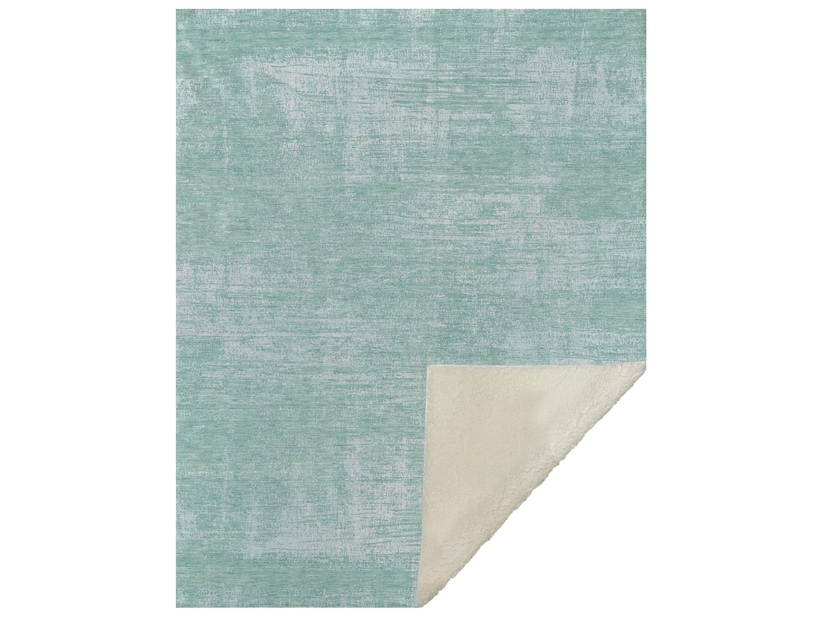 Dalyn Sherpa Teal Polyester Throw