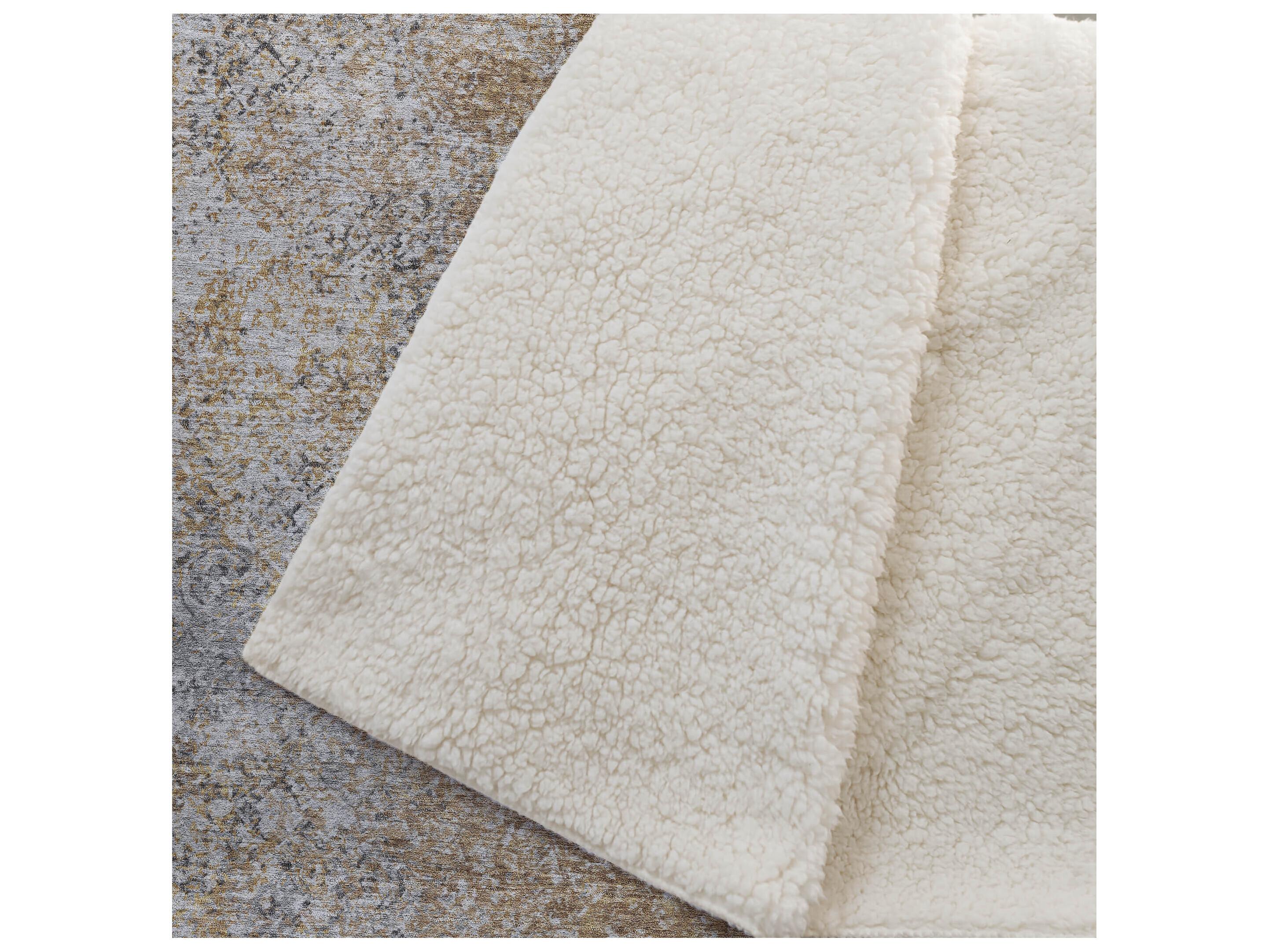 Dalyn Sherpa Orange Polyester Throw