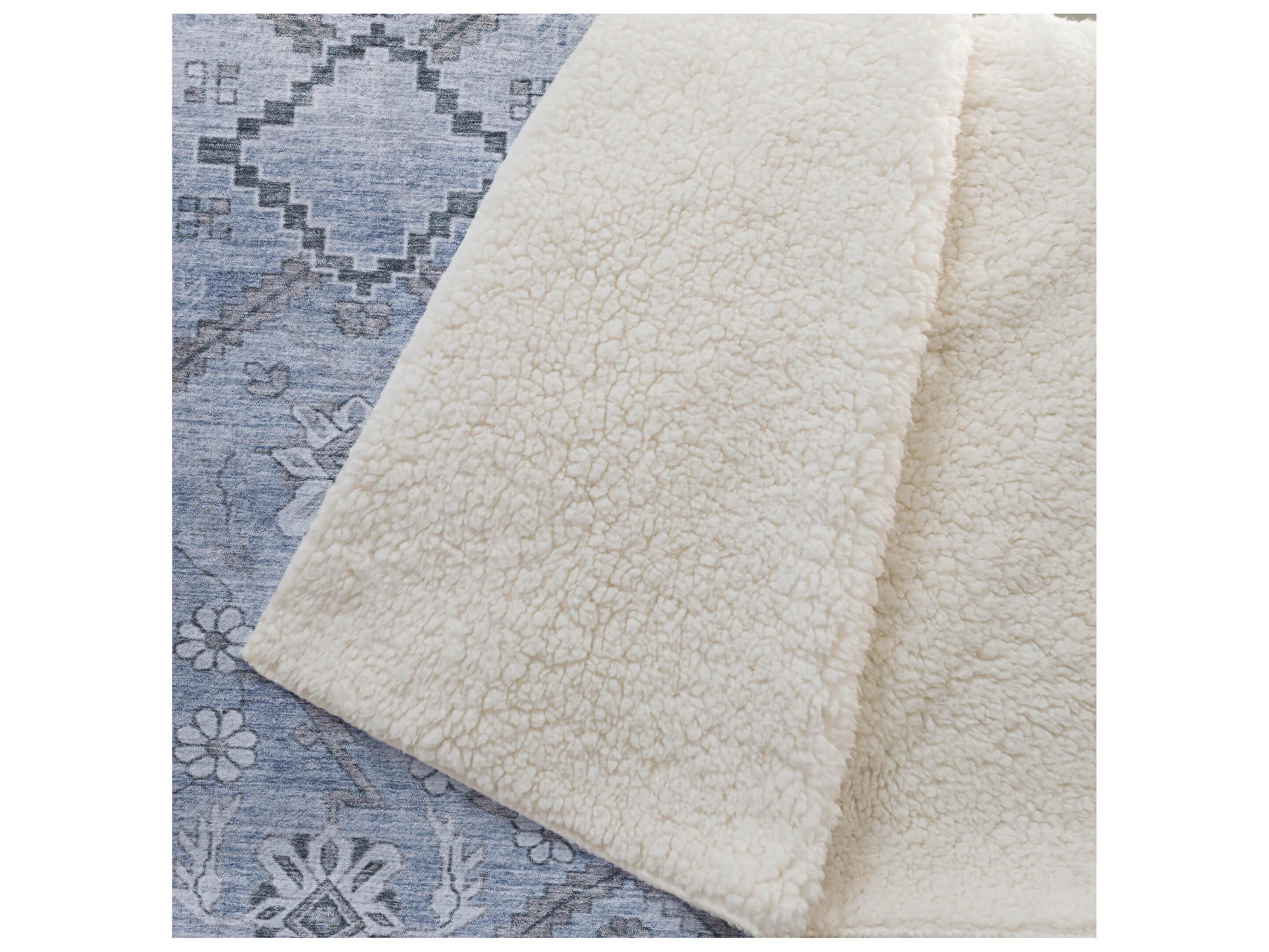 Dalyn Sherpa Blue Polyester Throw