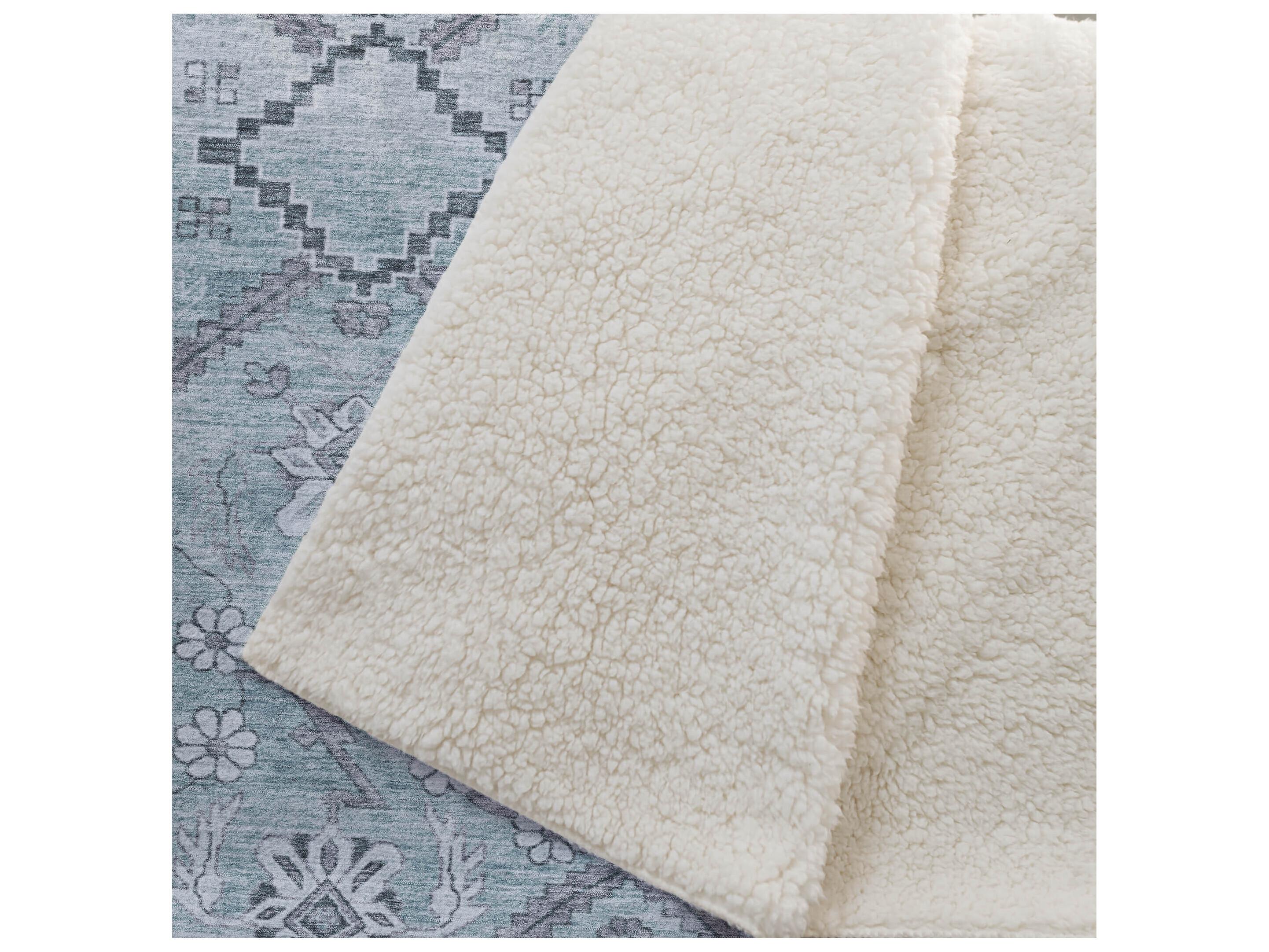 Dalyn Sherpa Teal Polyester Throw