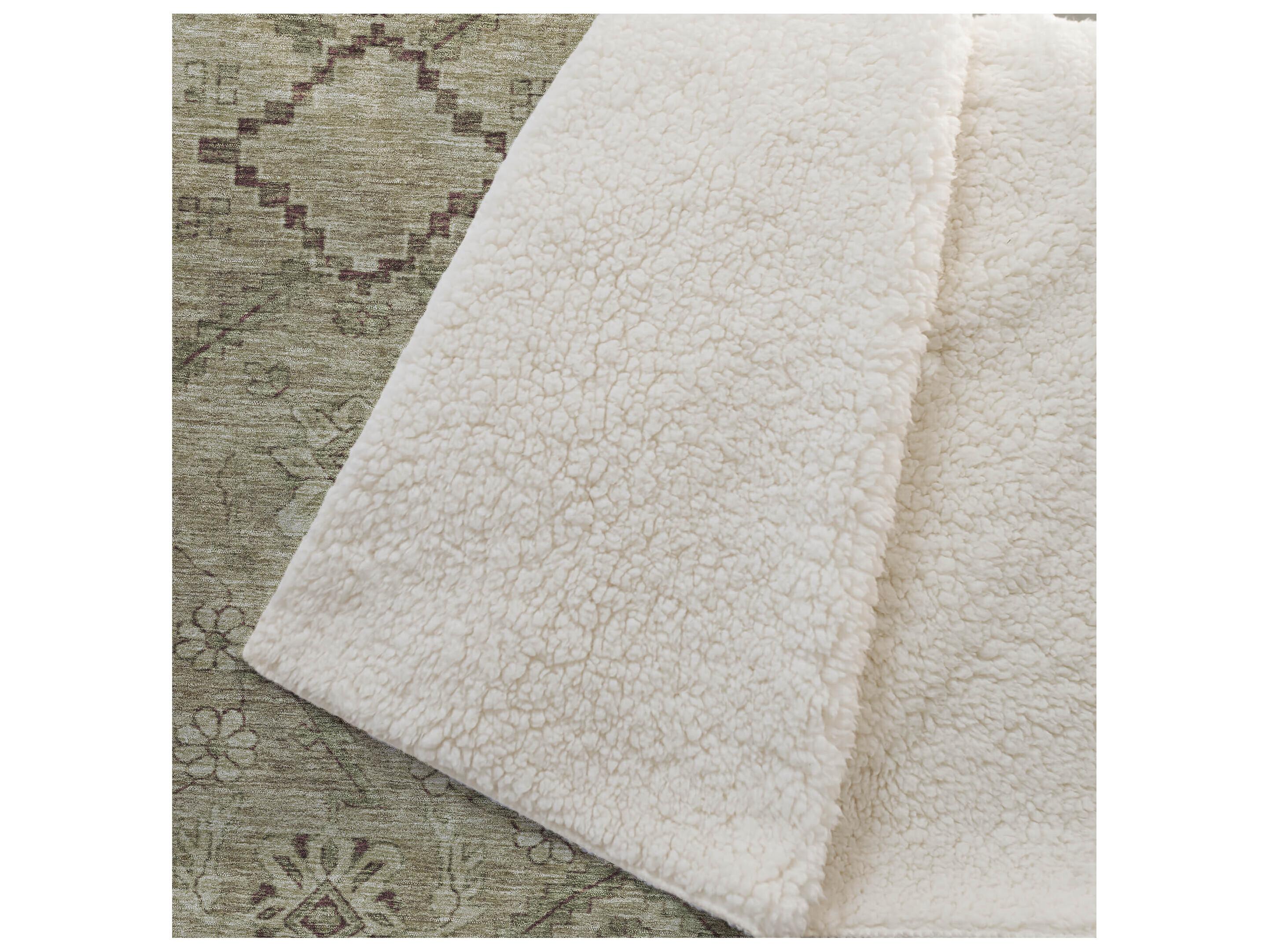 Dalyn Sherpa Brown Polyester Throw