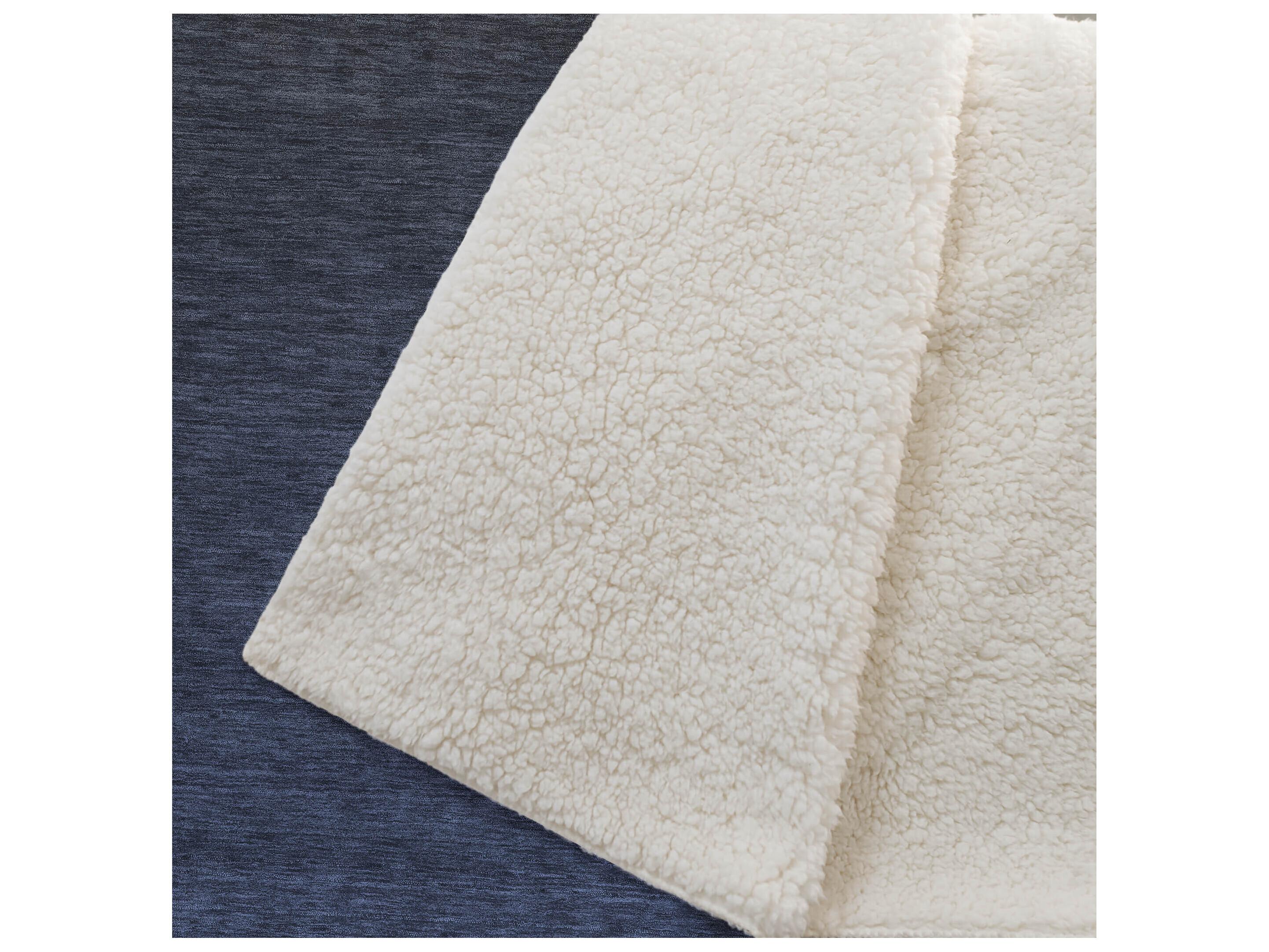 Dalyn Sherpa Blue Polyester Throw