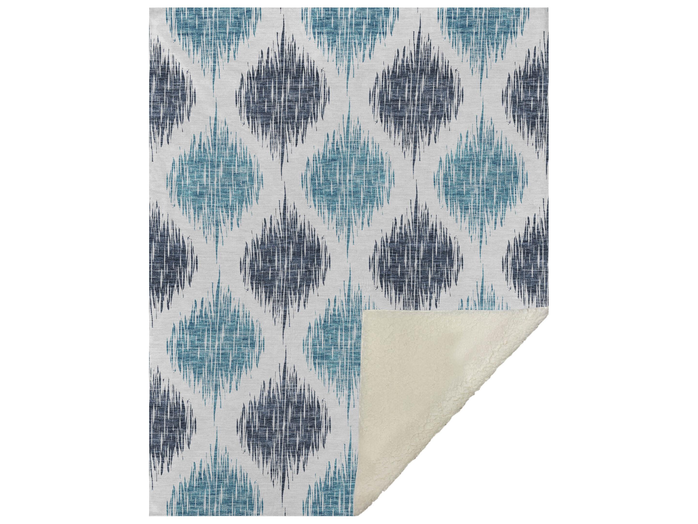 Dalyn Sherpa Blue Polyester Throw