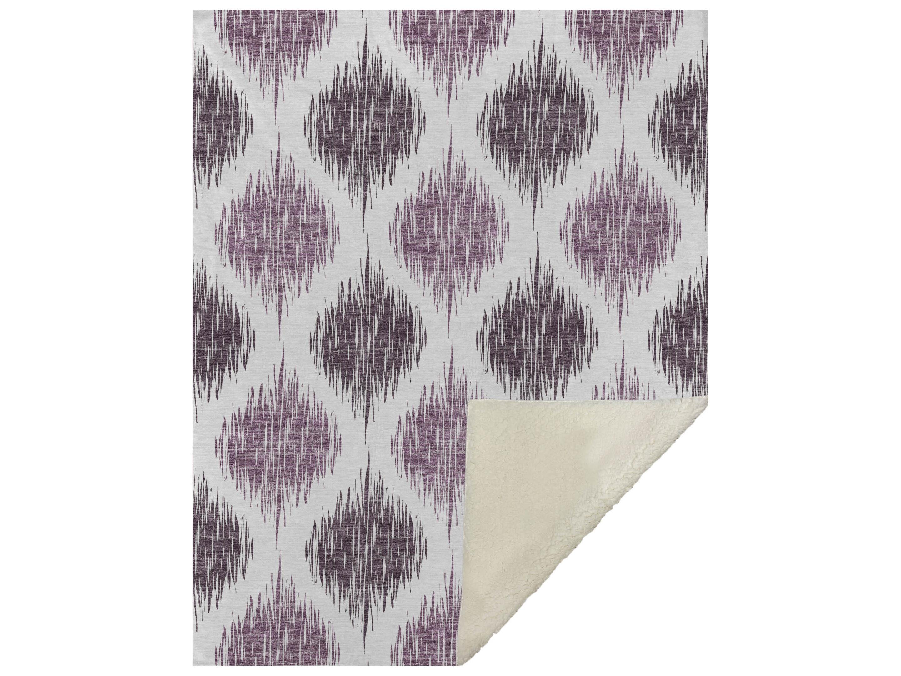 Dalyn Sherpa Purple Polyester Throw