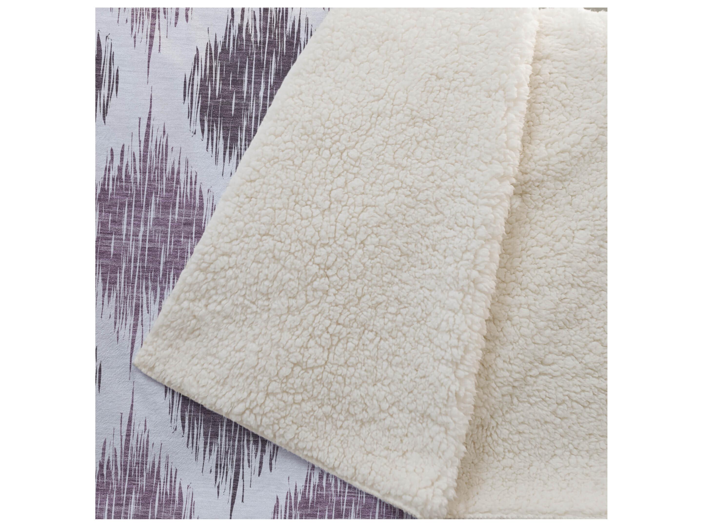 Dalyn Sherpa Purple Polyester Throw