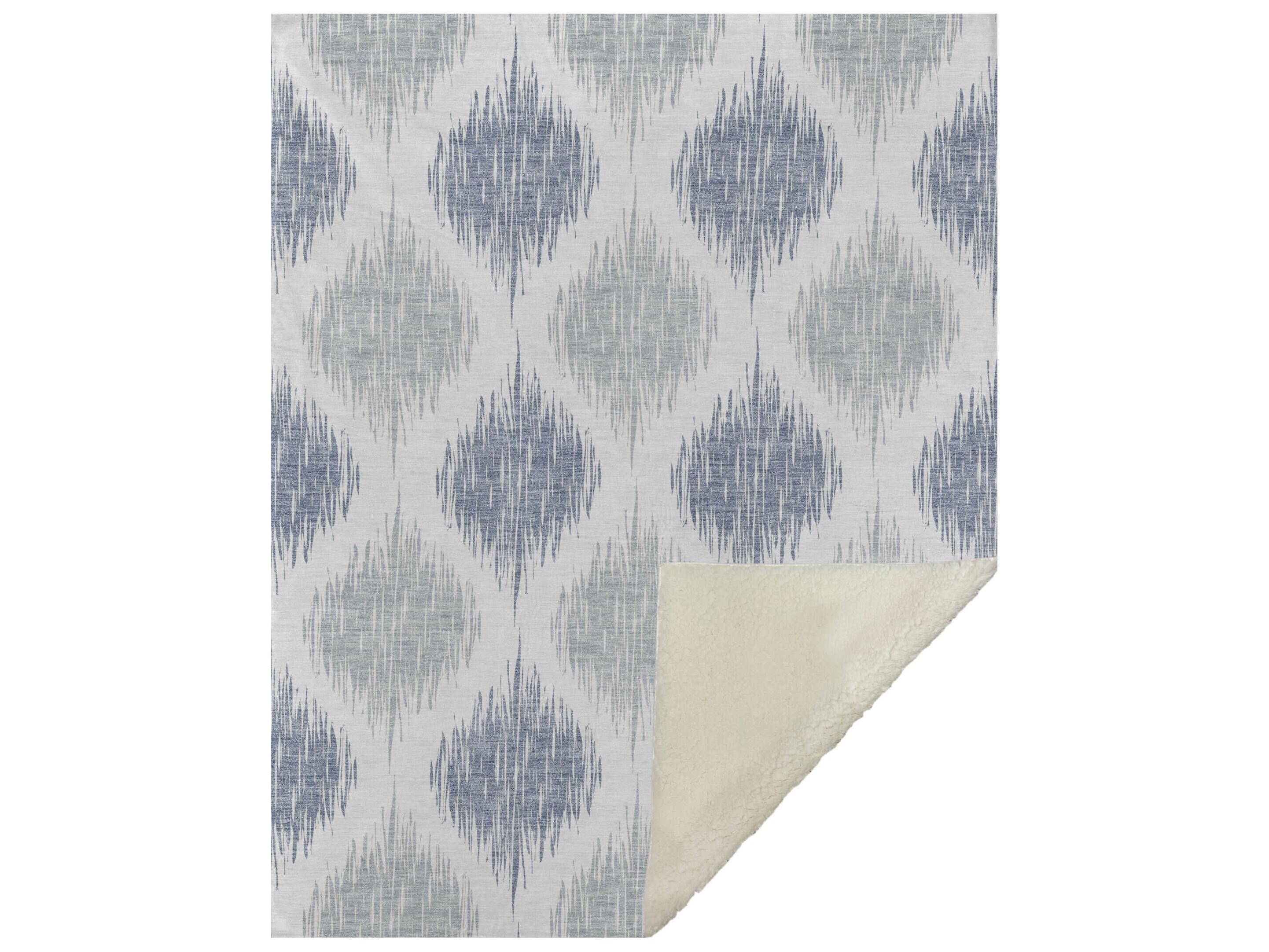 Dalyn Sherpa Blue Polyester Throw