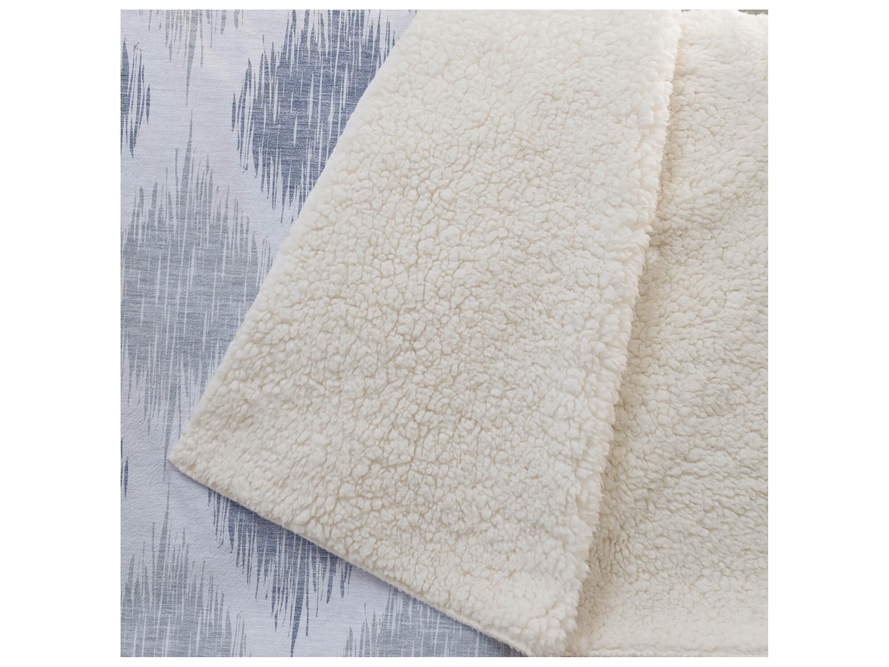 Dalyn Sherpa Blue Polyester Throw