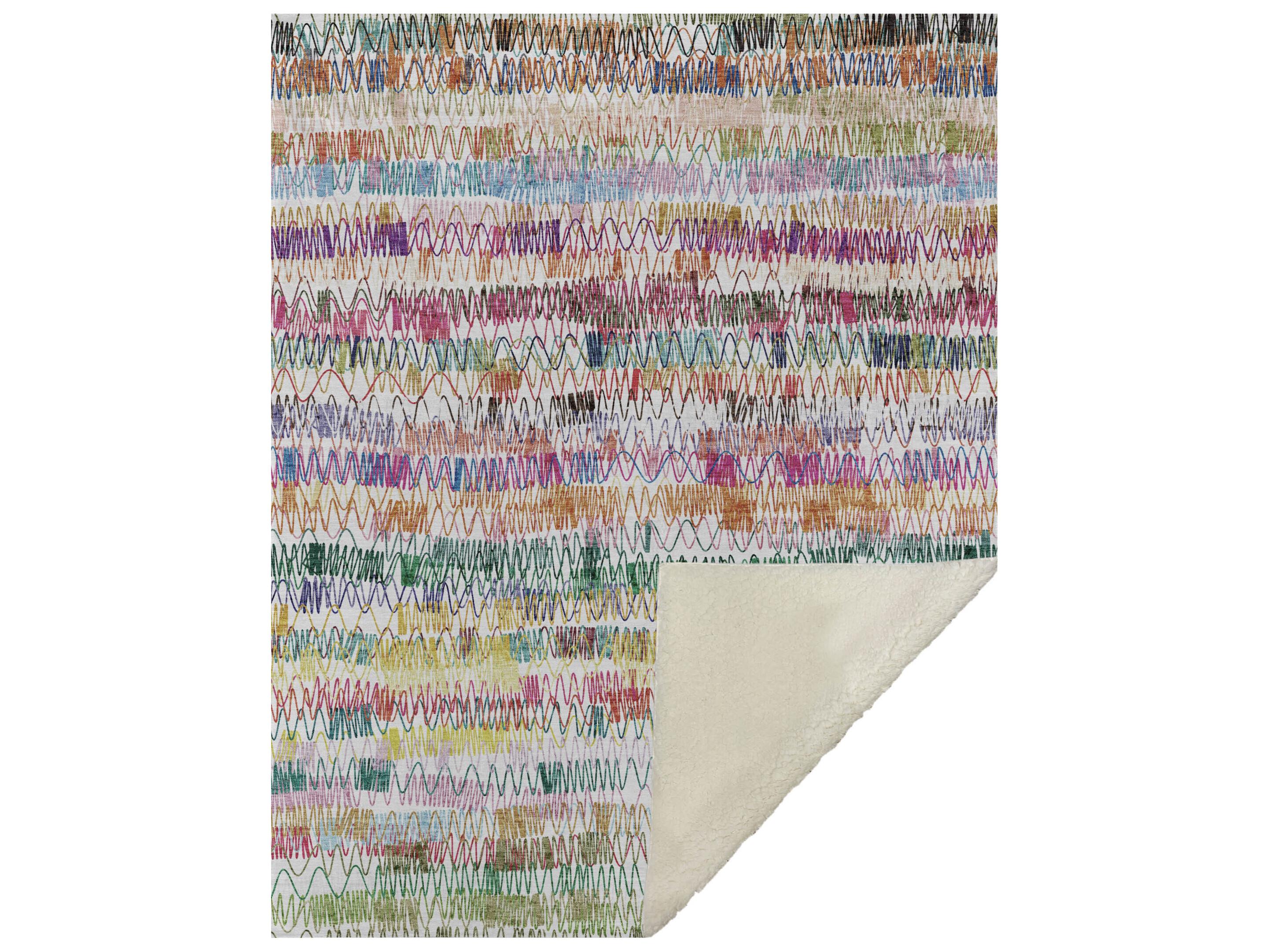 Dalyn Sherpa Green Polyester Throw