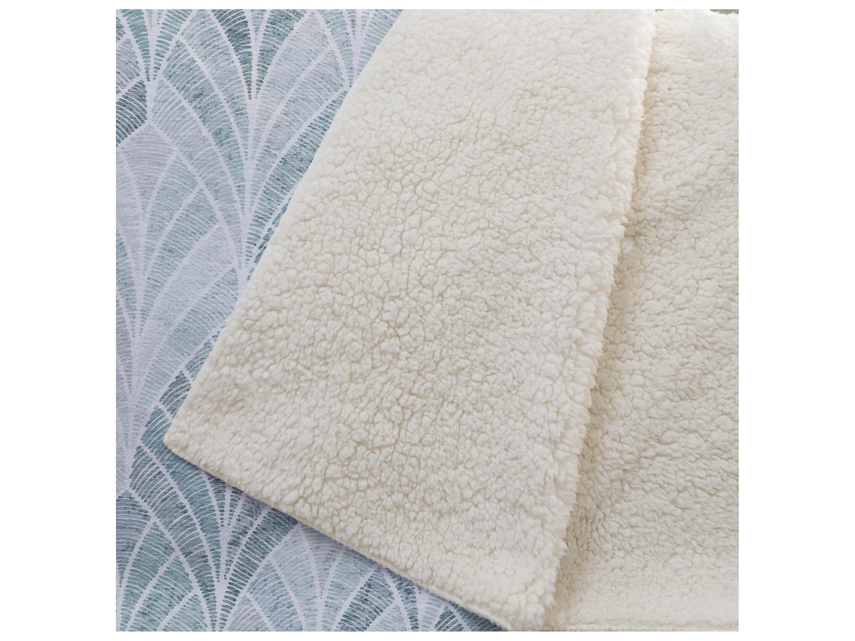 Dalyn Sherpa Teal Polyester Throw