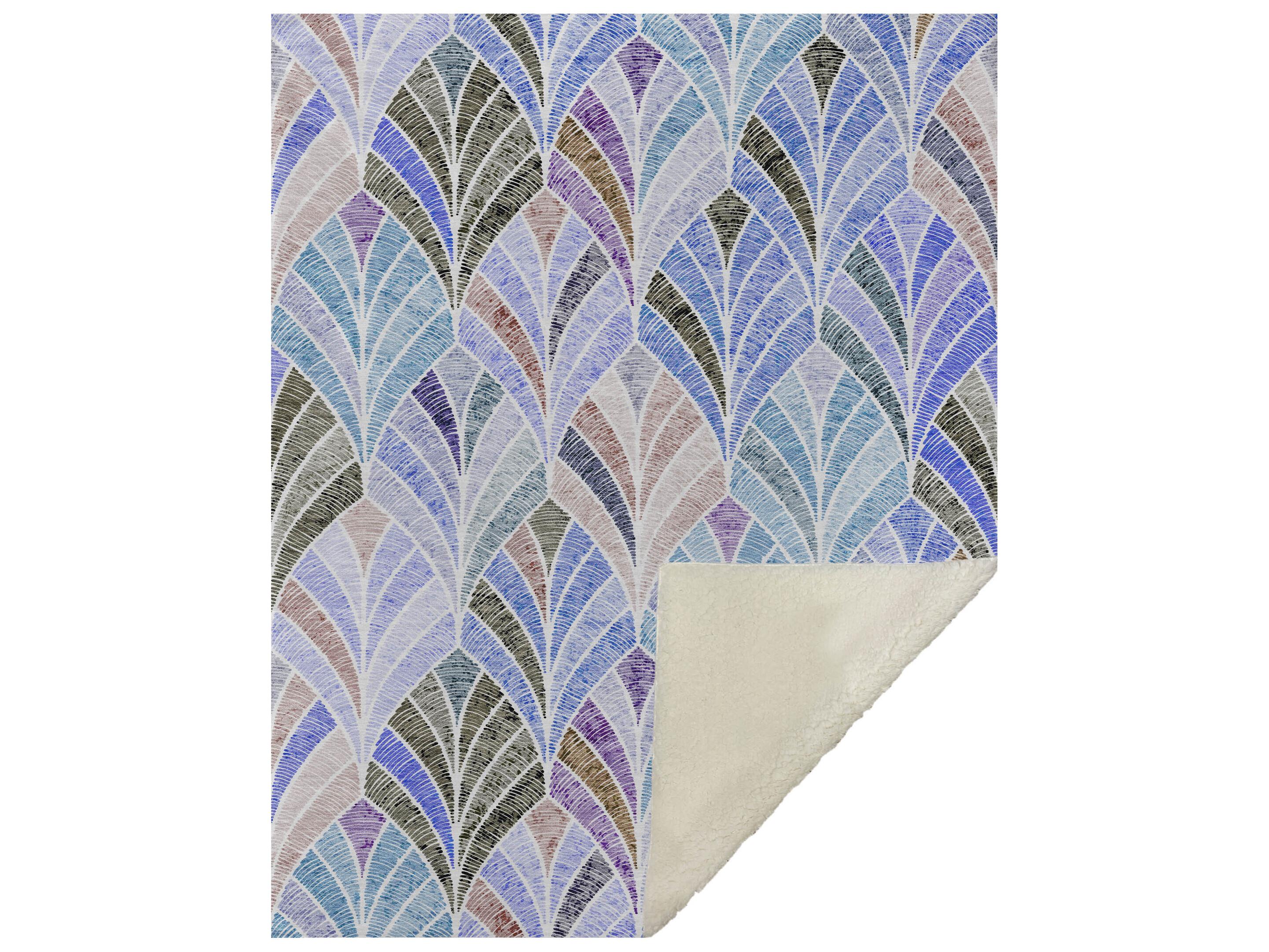 Dalyn Sherpa Blue Polyester Throw