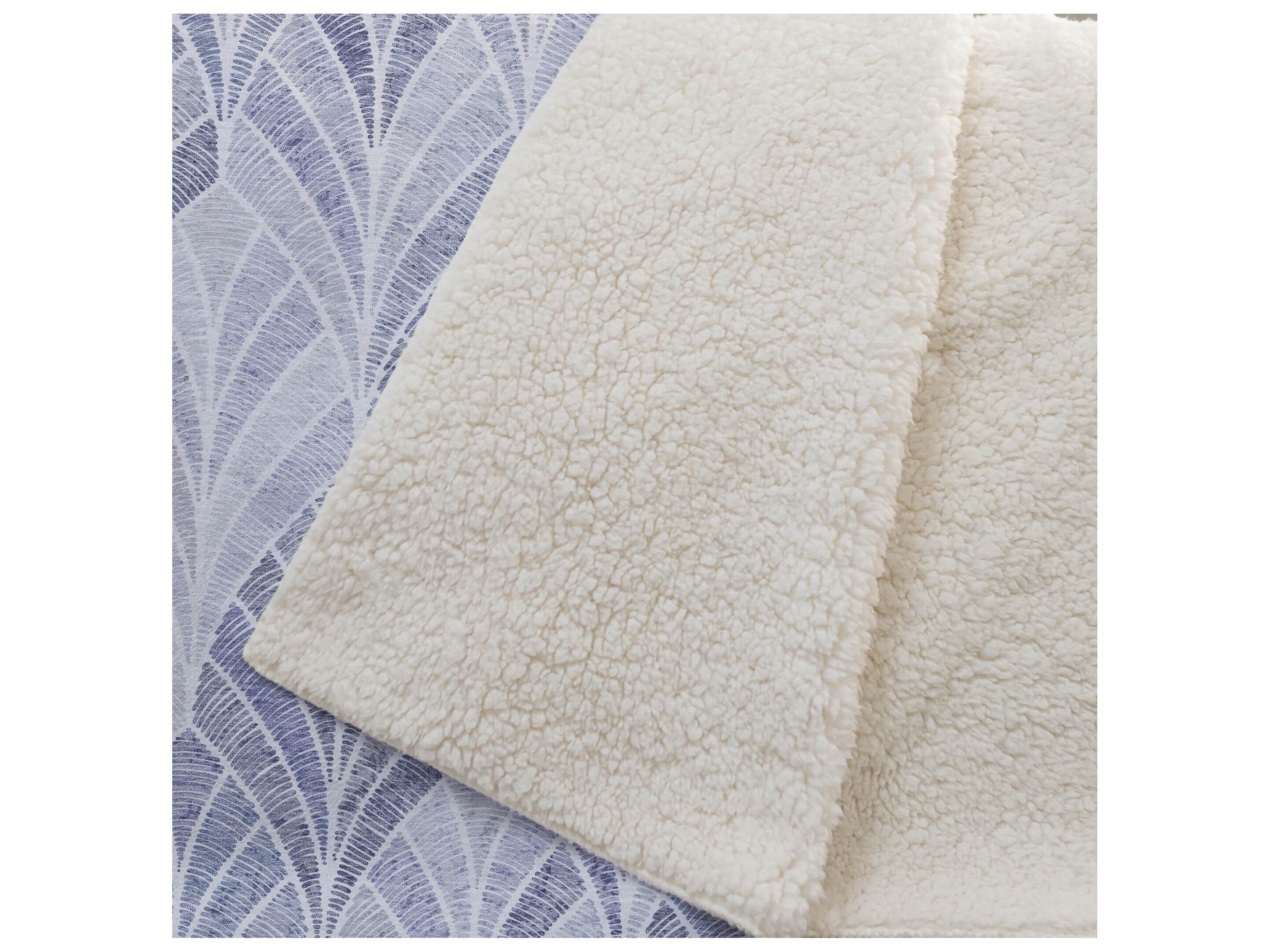 Dalyn Sherpa Blue Polyester Throw