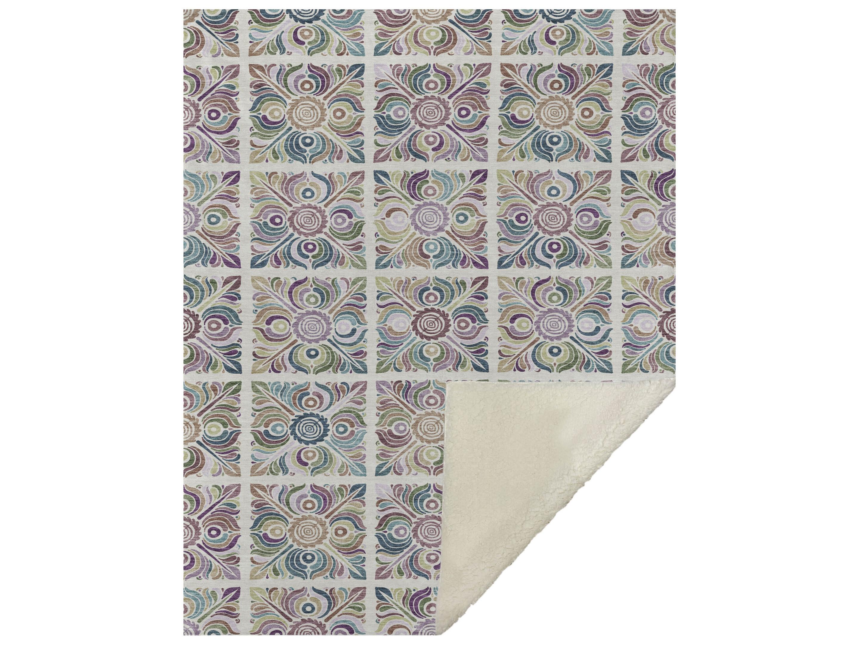 Dalyn Sherpa Ivory Polyester Throw