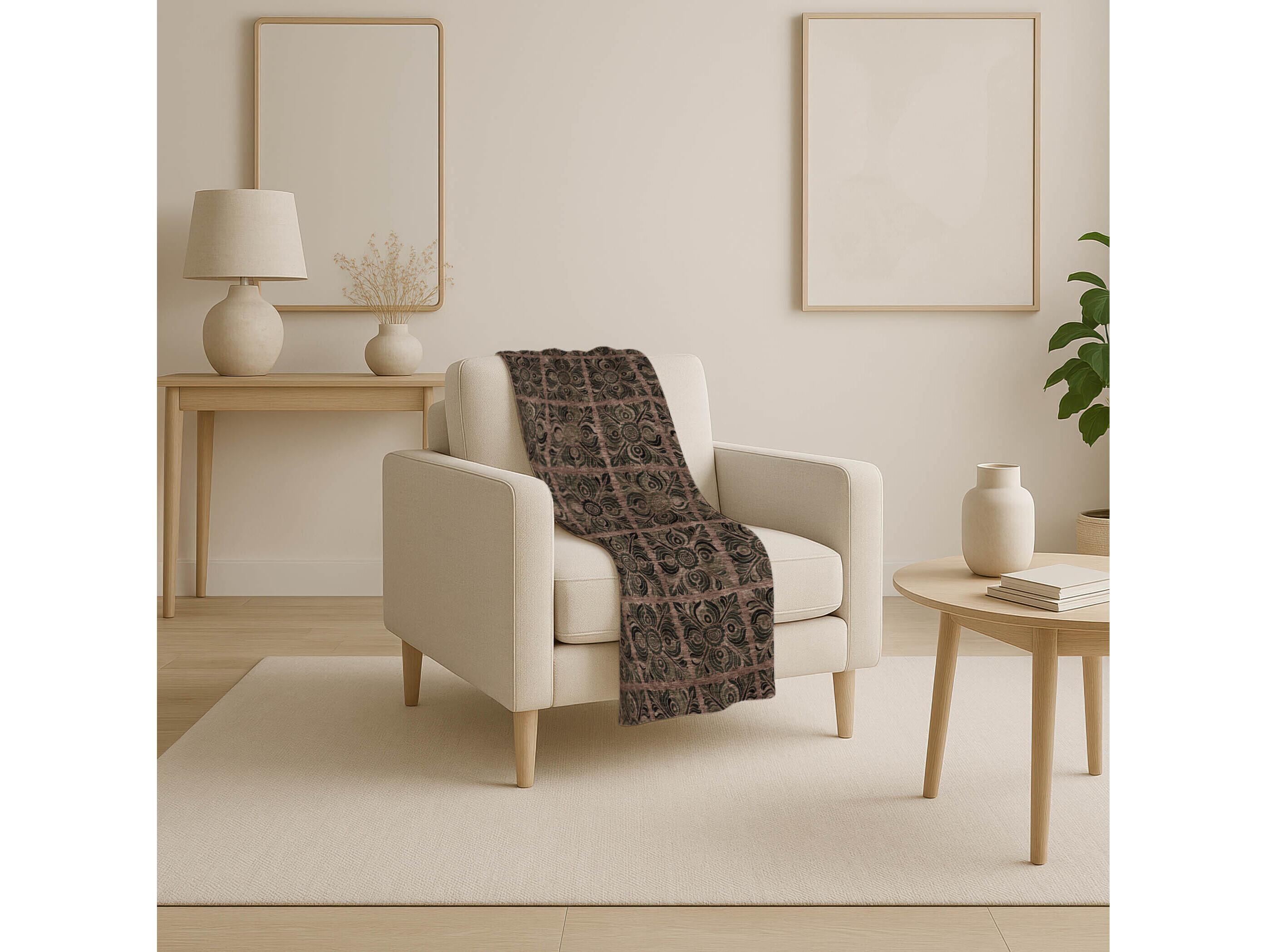 Dalyn Sherpa Orange Polyester Throw