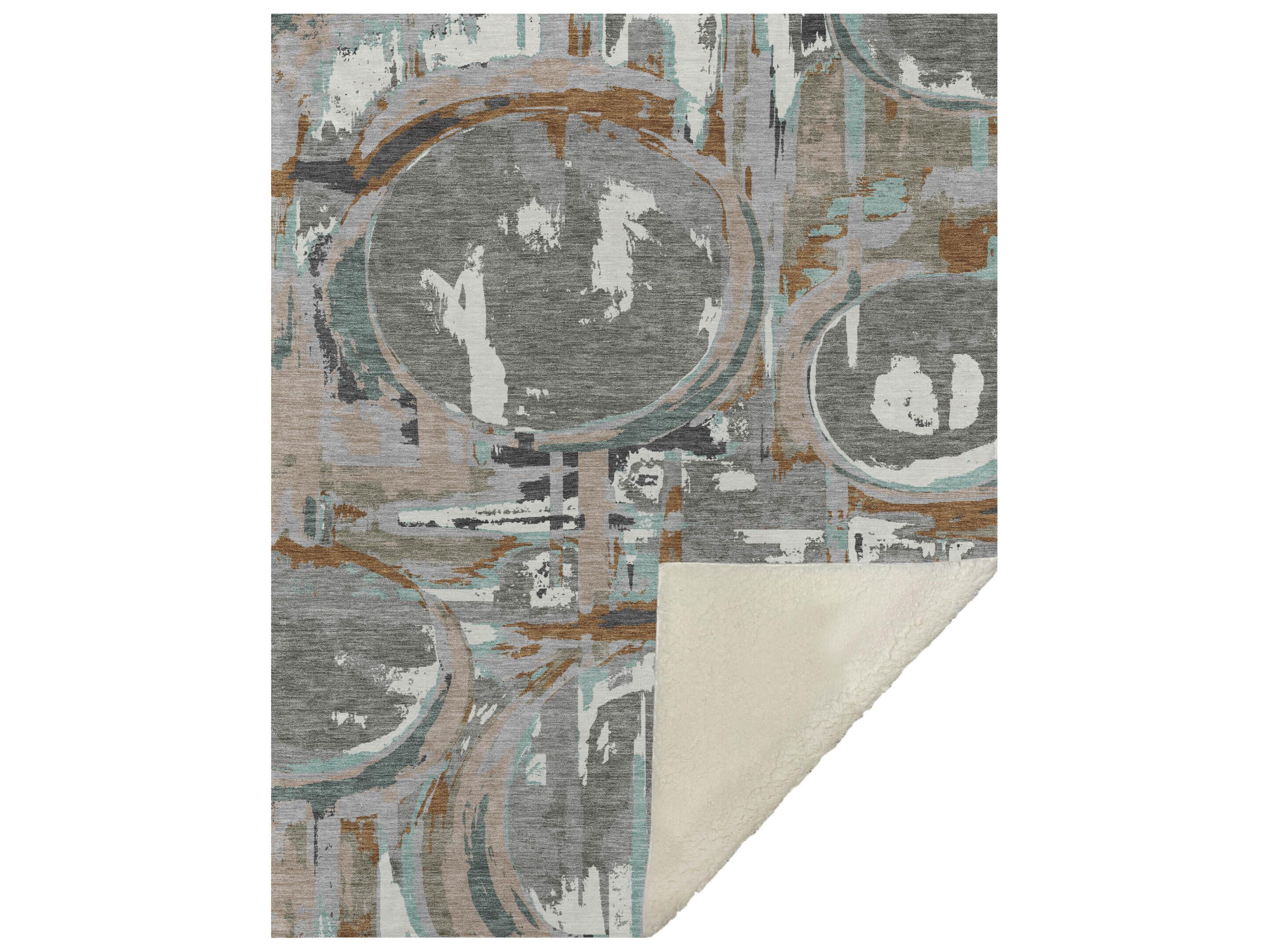 Dalyn Sherpa Gray Polyester Throw