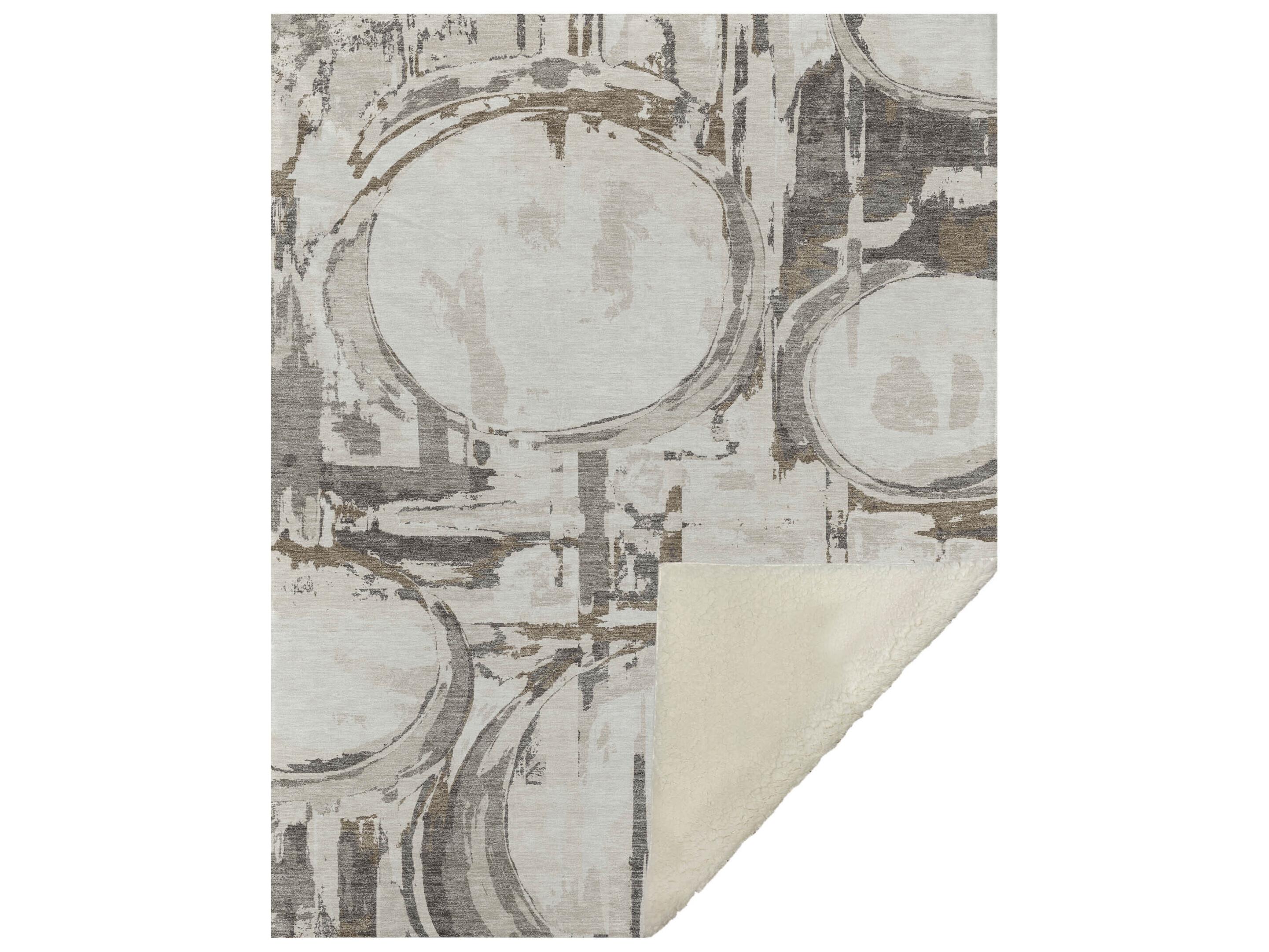 Dalyn Sherpa Ivory Polyester Throw