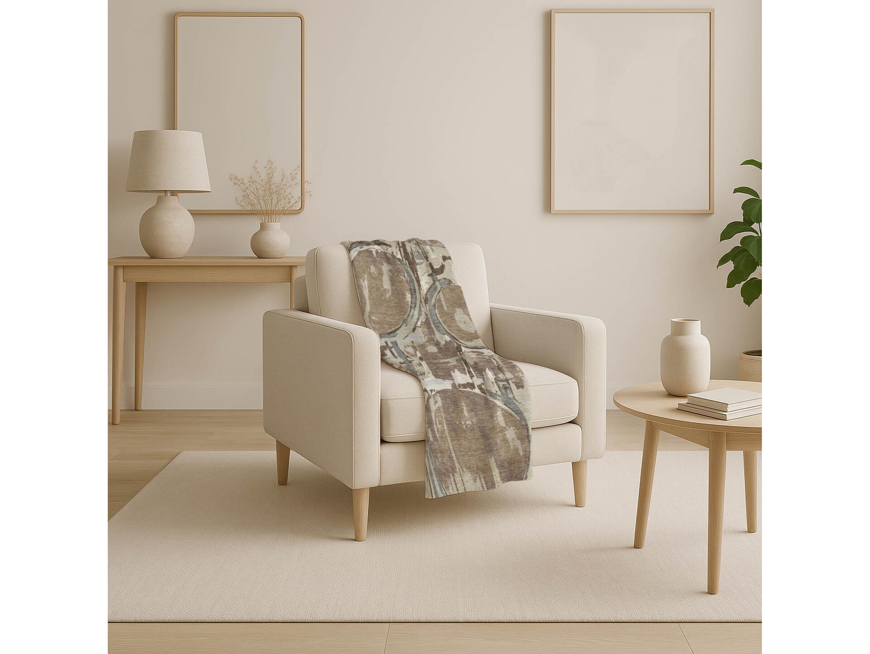 Dalyn Sherpa Brown Polyester Throw