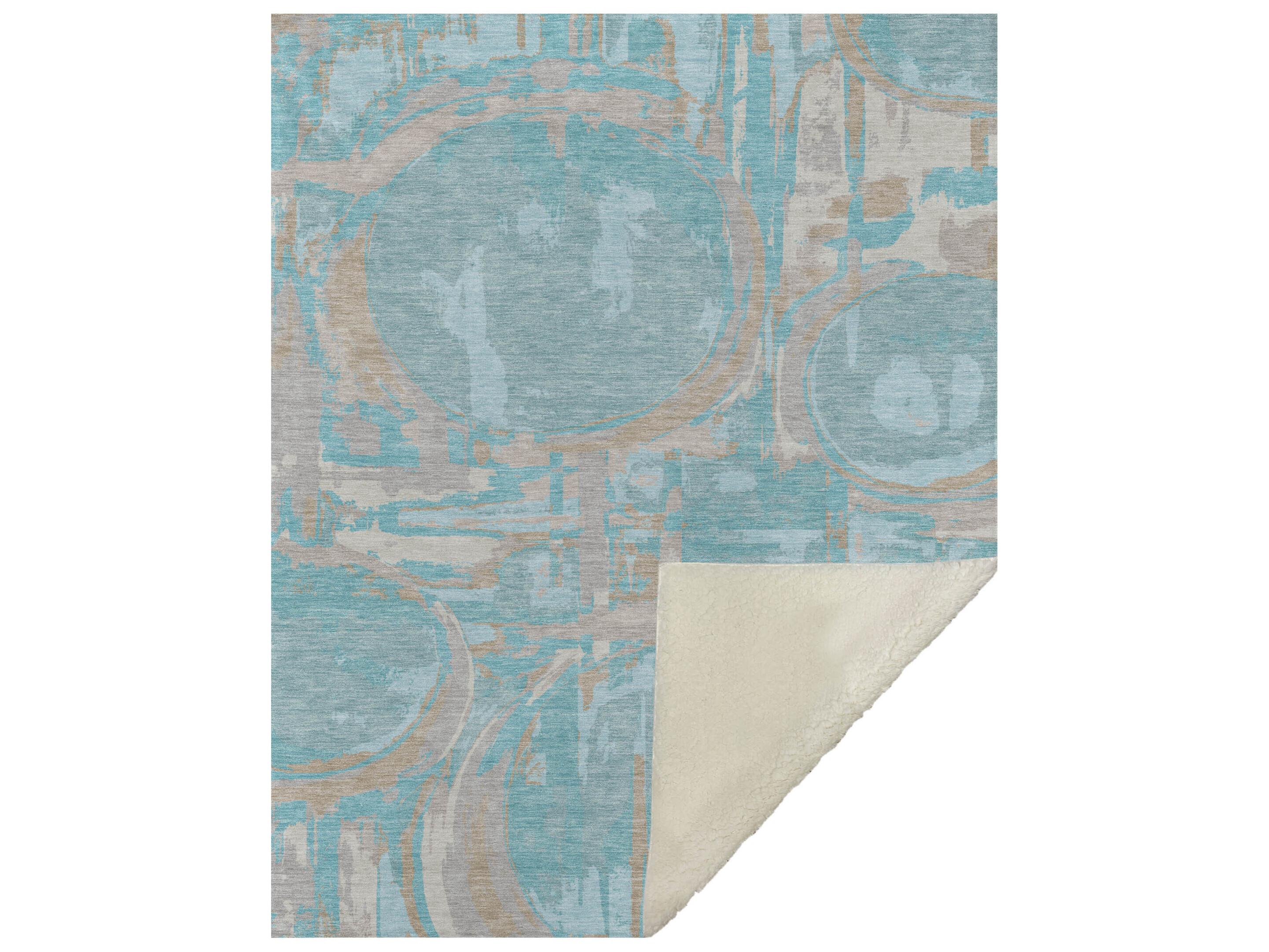 Dalyn Sherpa Teal Polyester Throw